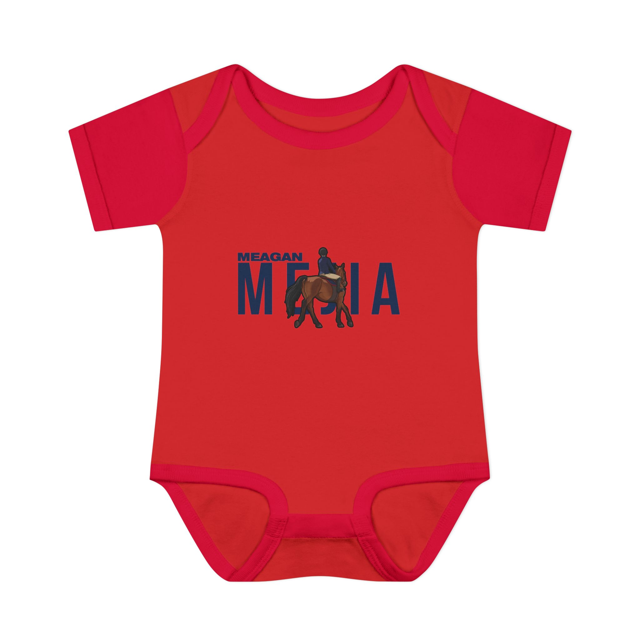 Baby Onesie — character_player_name in Red