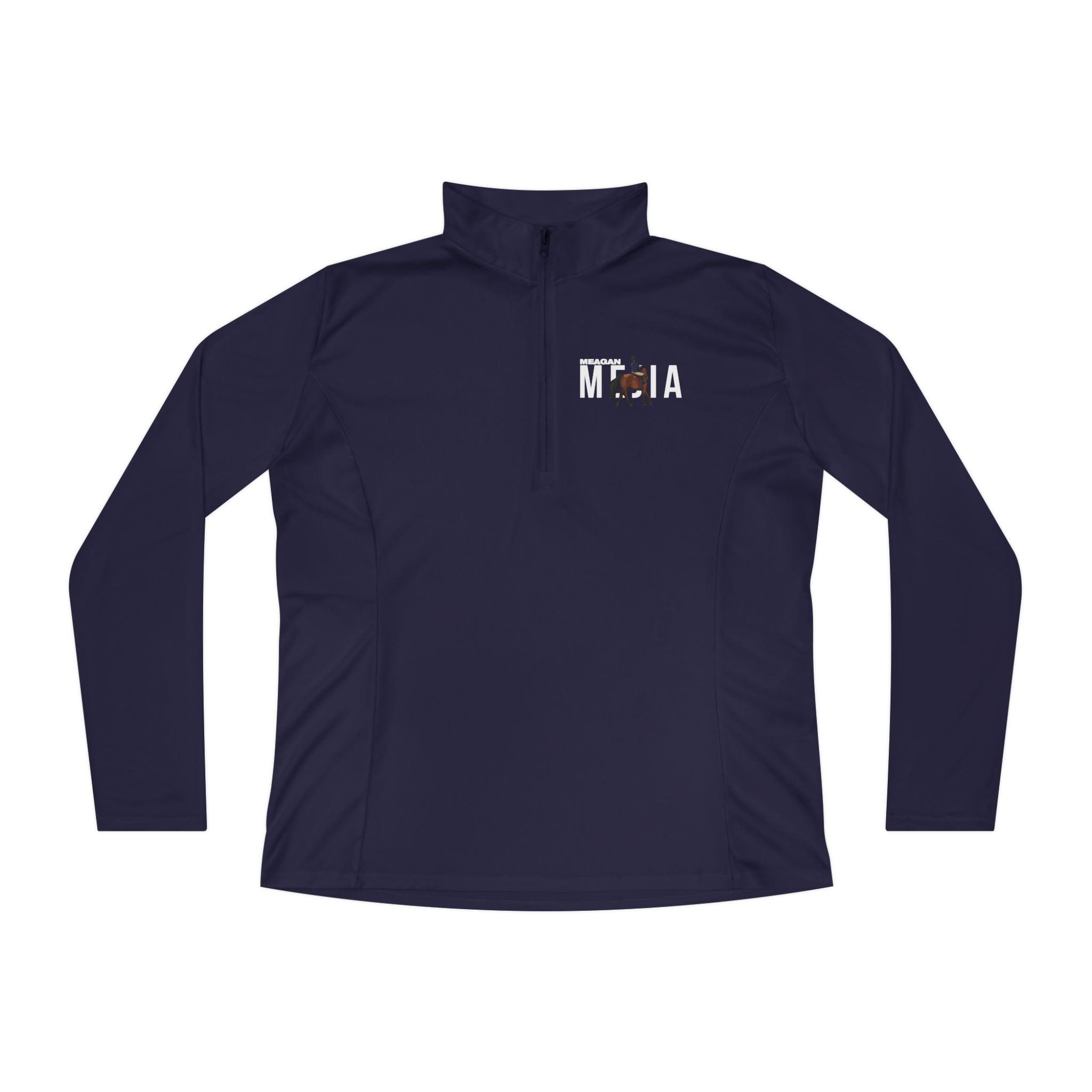Women's Q-Zip Pullover — character_player_name in Navy