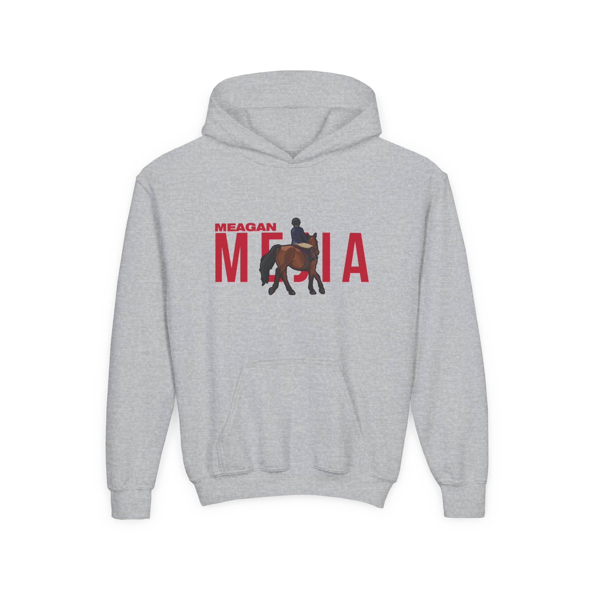 Youth Hoodie — character_player_name in Grey