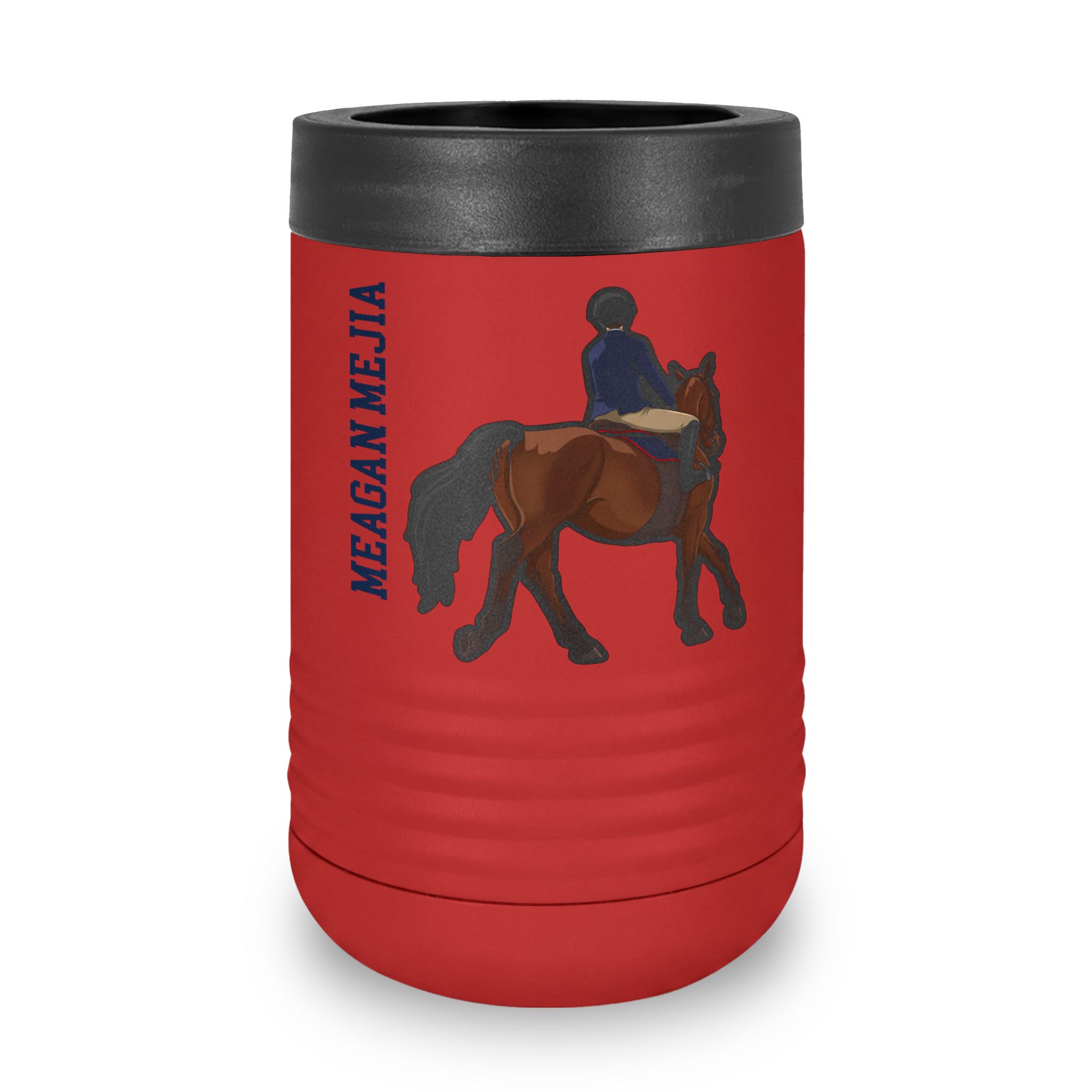 Stainless Can Cooler — character_name_vertical in Red