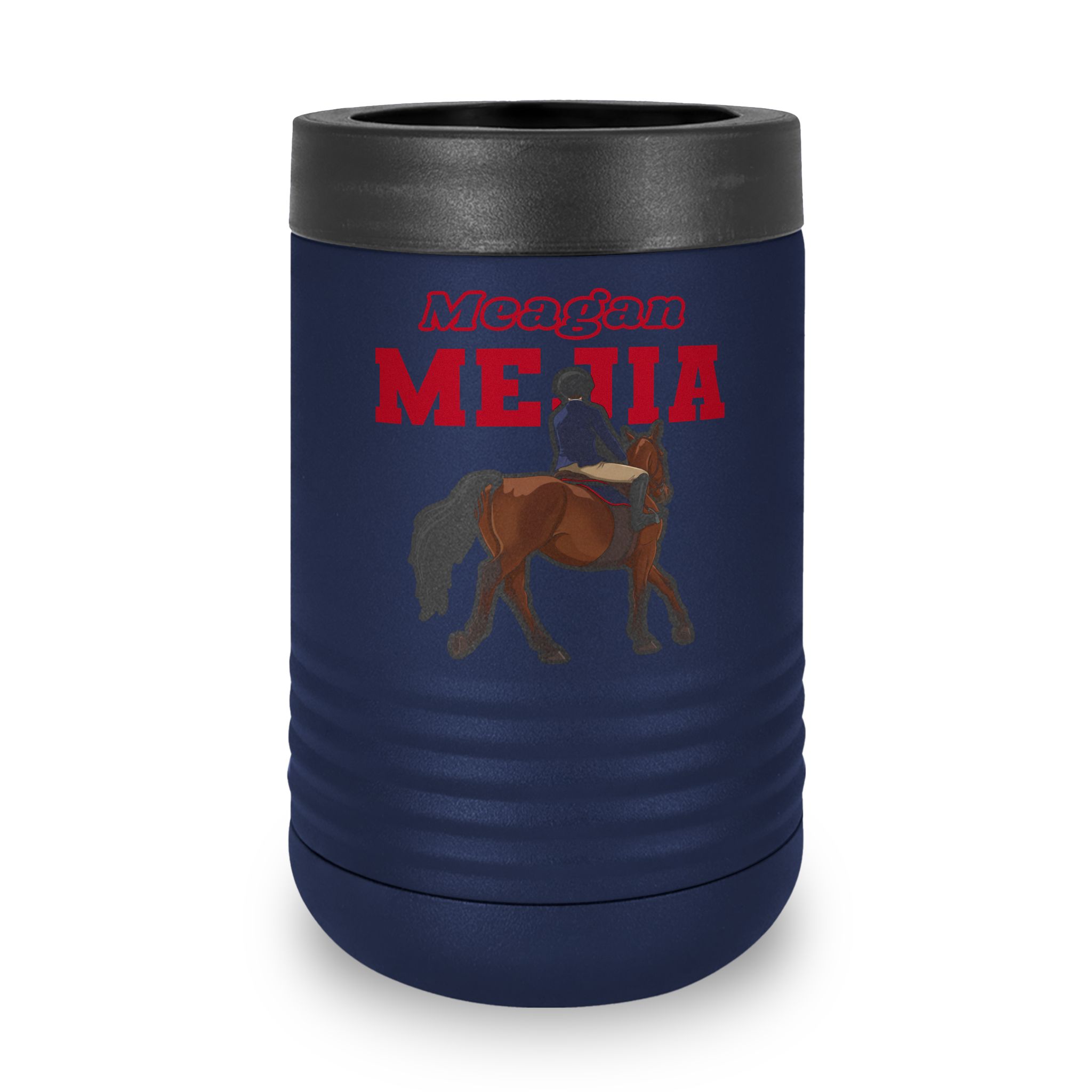 Stainless Can Cooler — character_name_arch in Navy