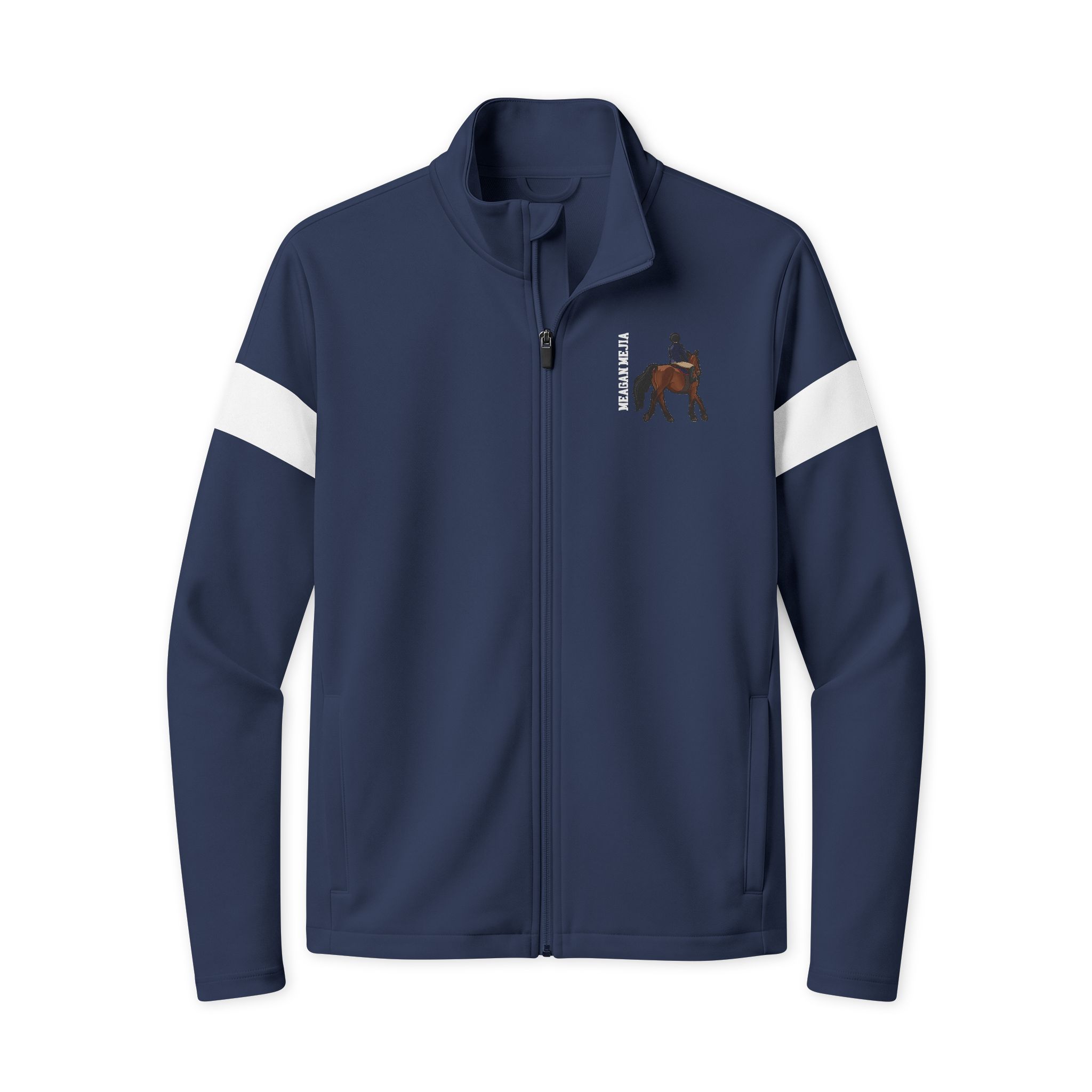 Travel Full-Zip Jacket — character_name_vertical in True Navy/ White