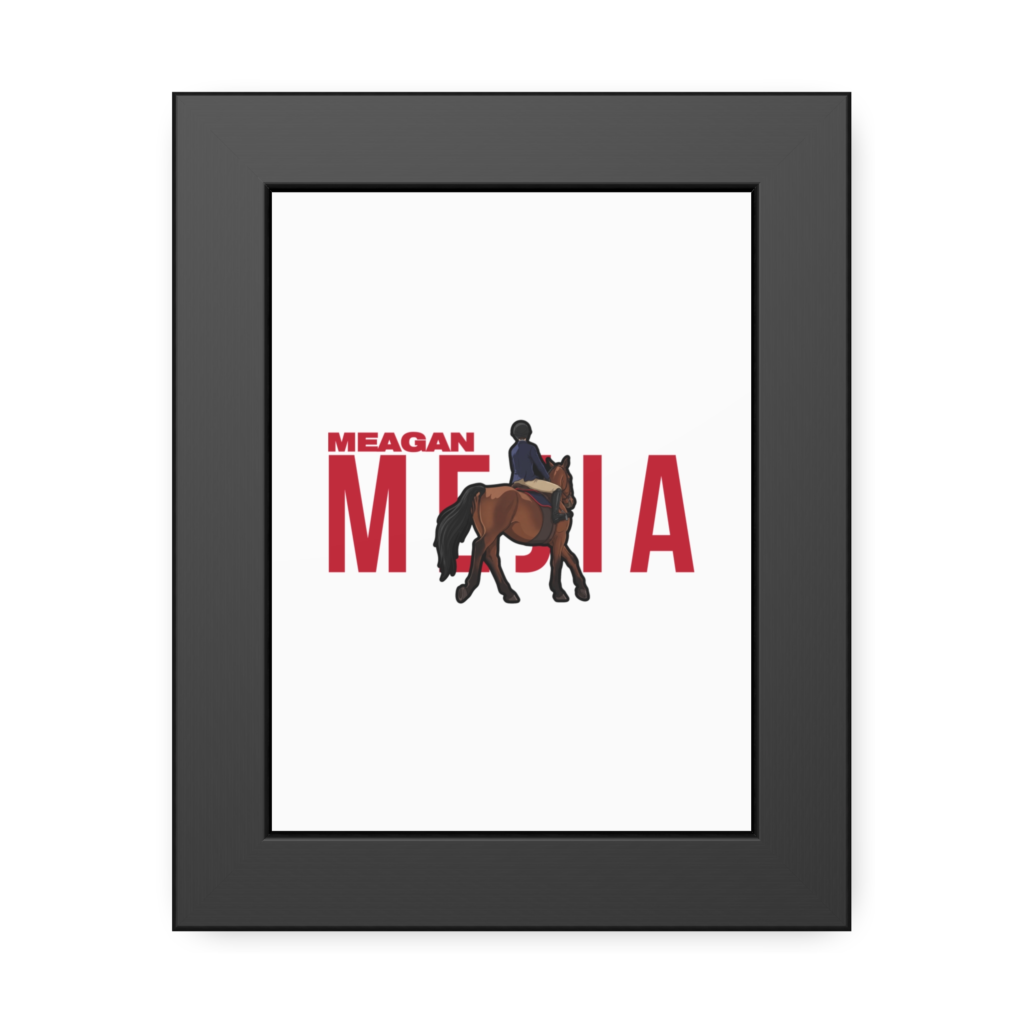 Framed Poster — character_player_name in Black
