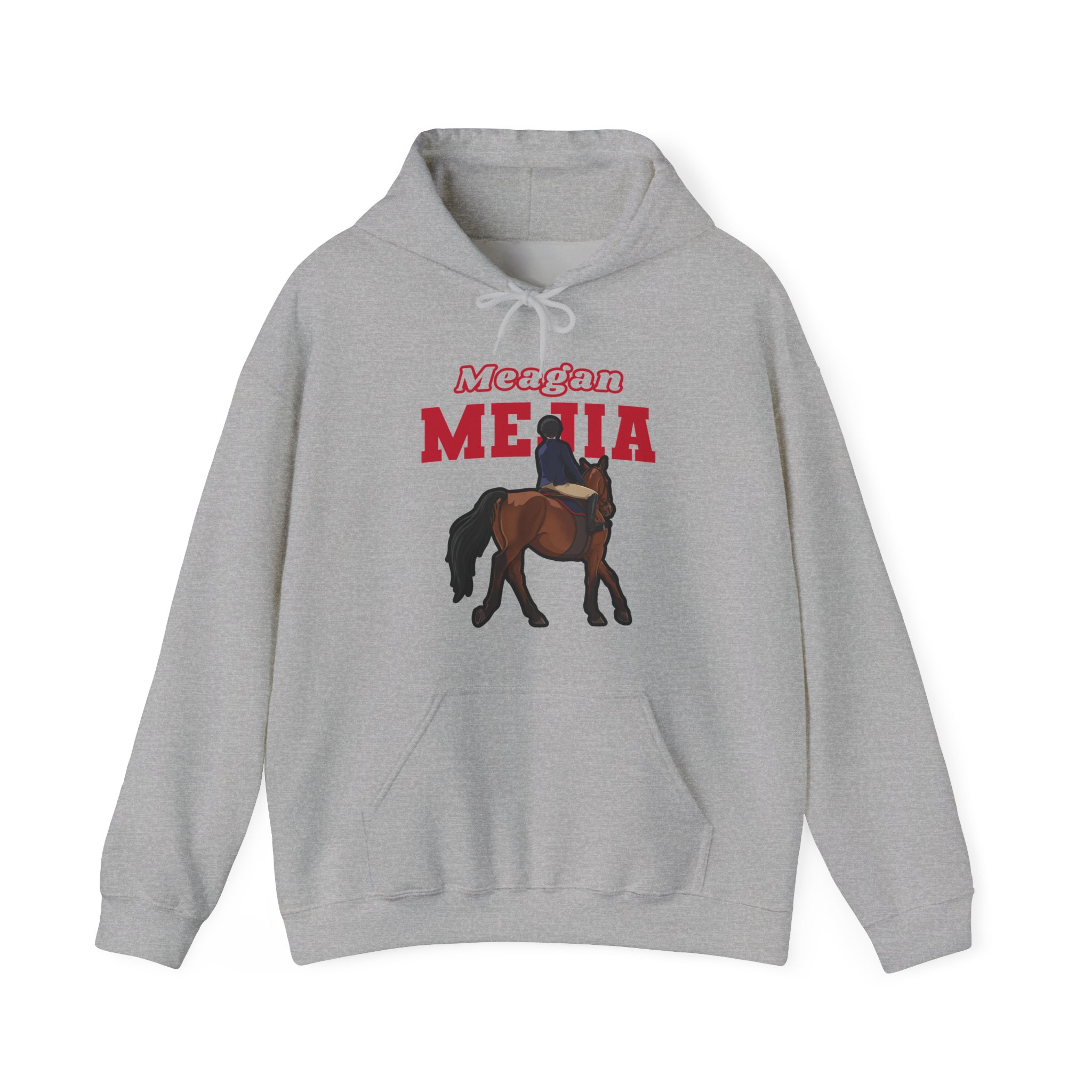 Hoodie — character_name_arch in Grey