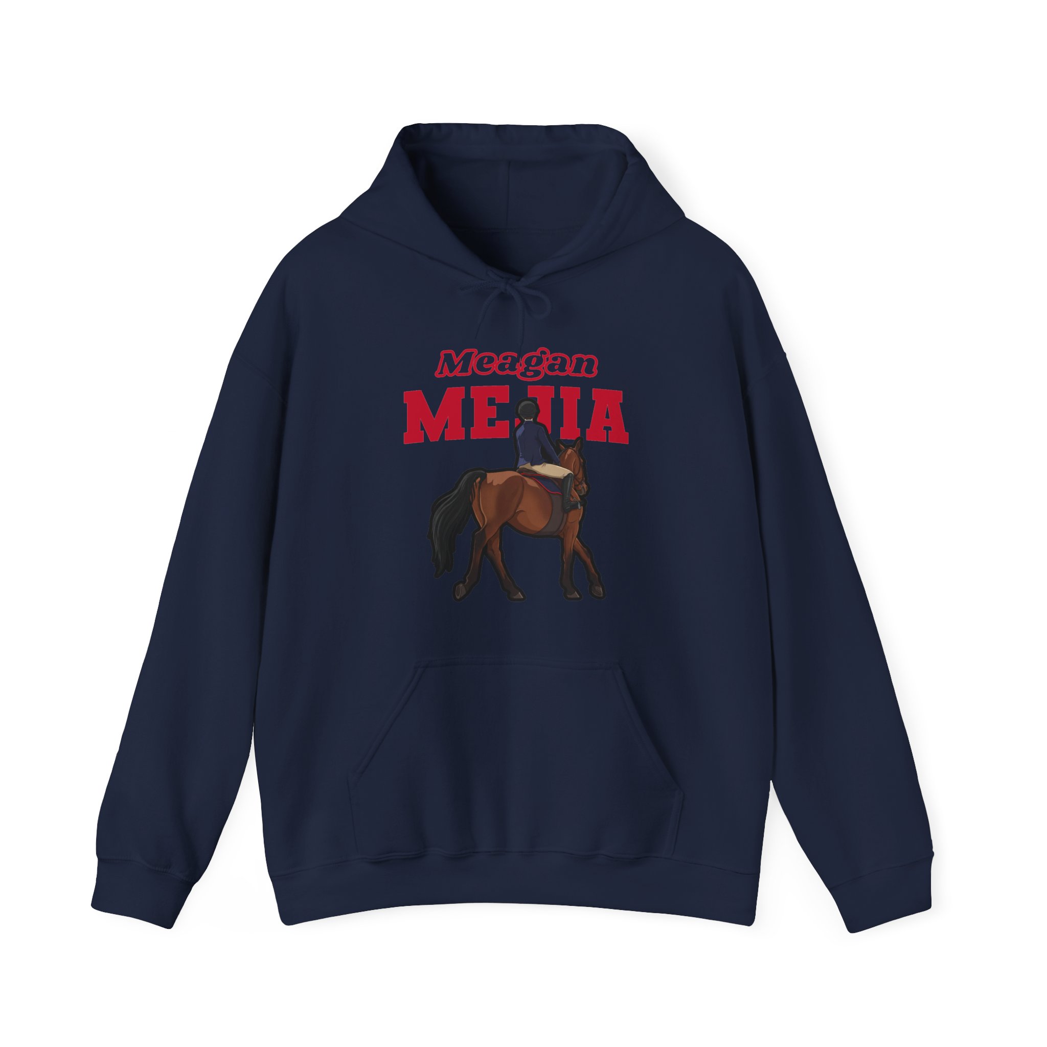 Hoodie — character_name_arch in Navy