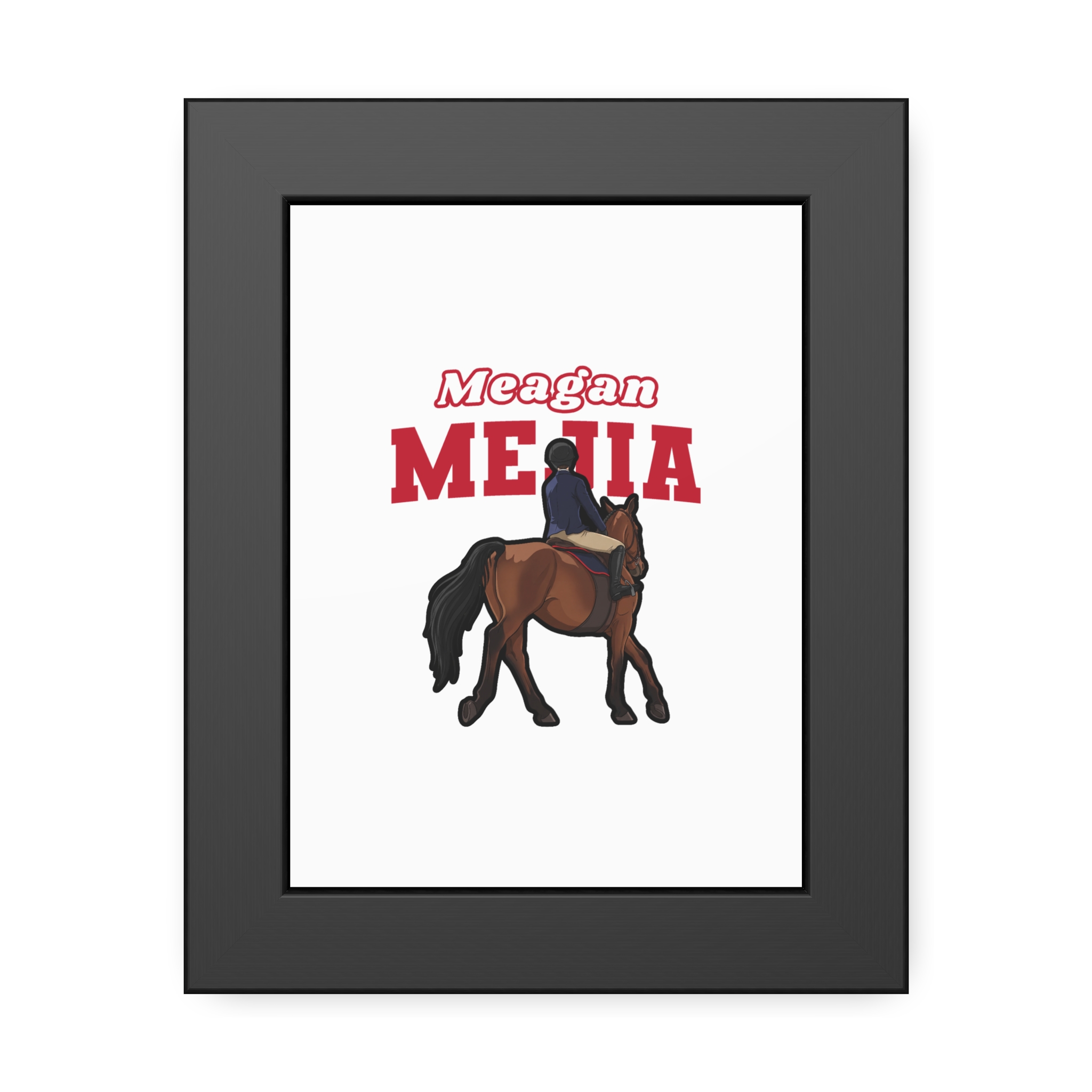 Framed Poster — character_name_arch in Black