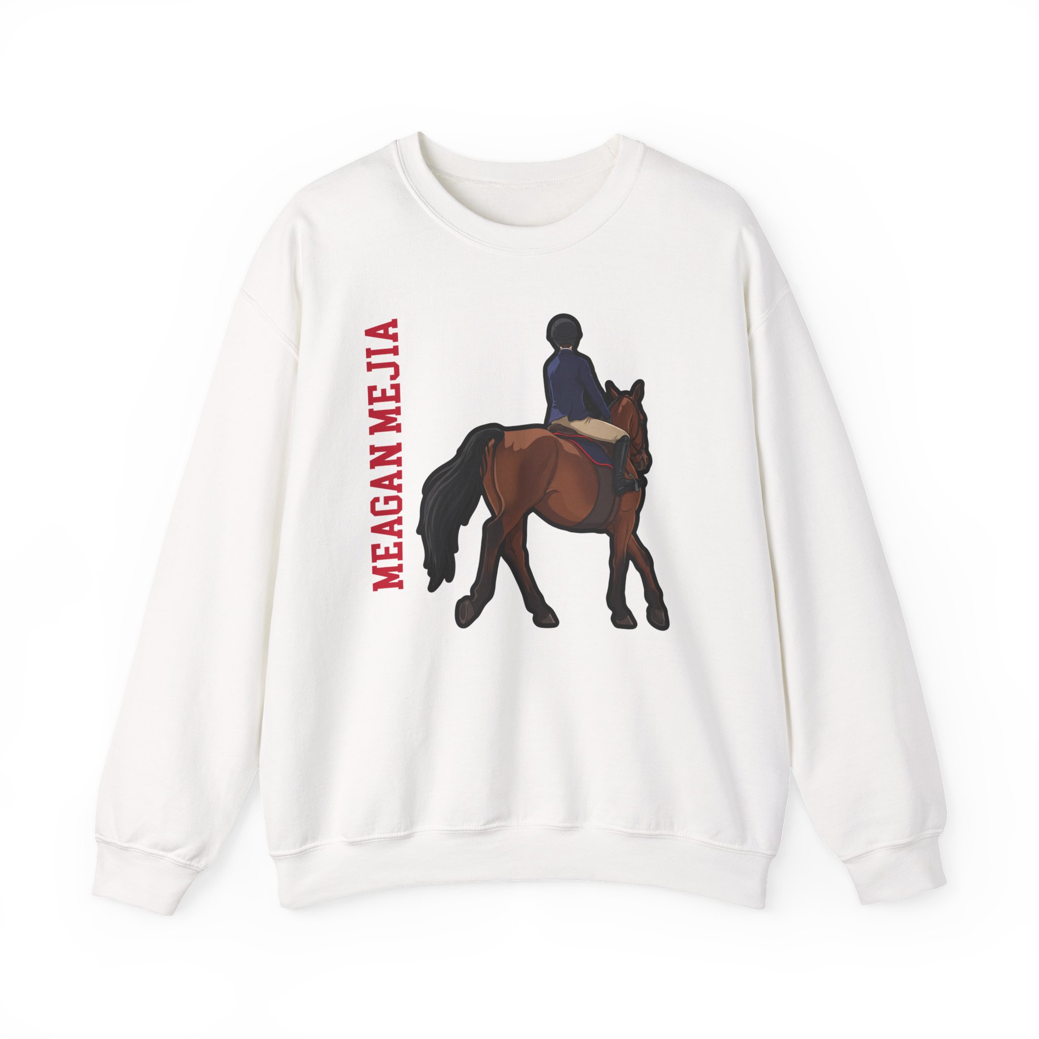 Crewneck Sweatshirt — character_name_vertical in White