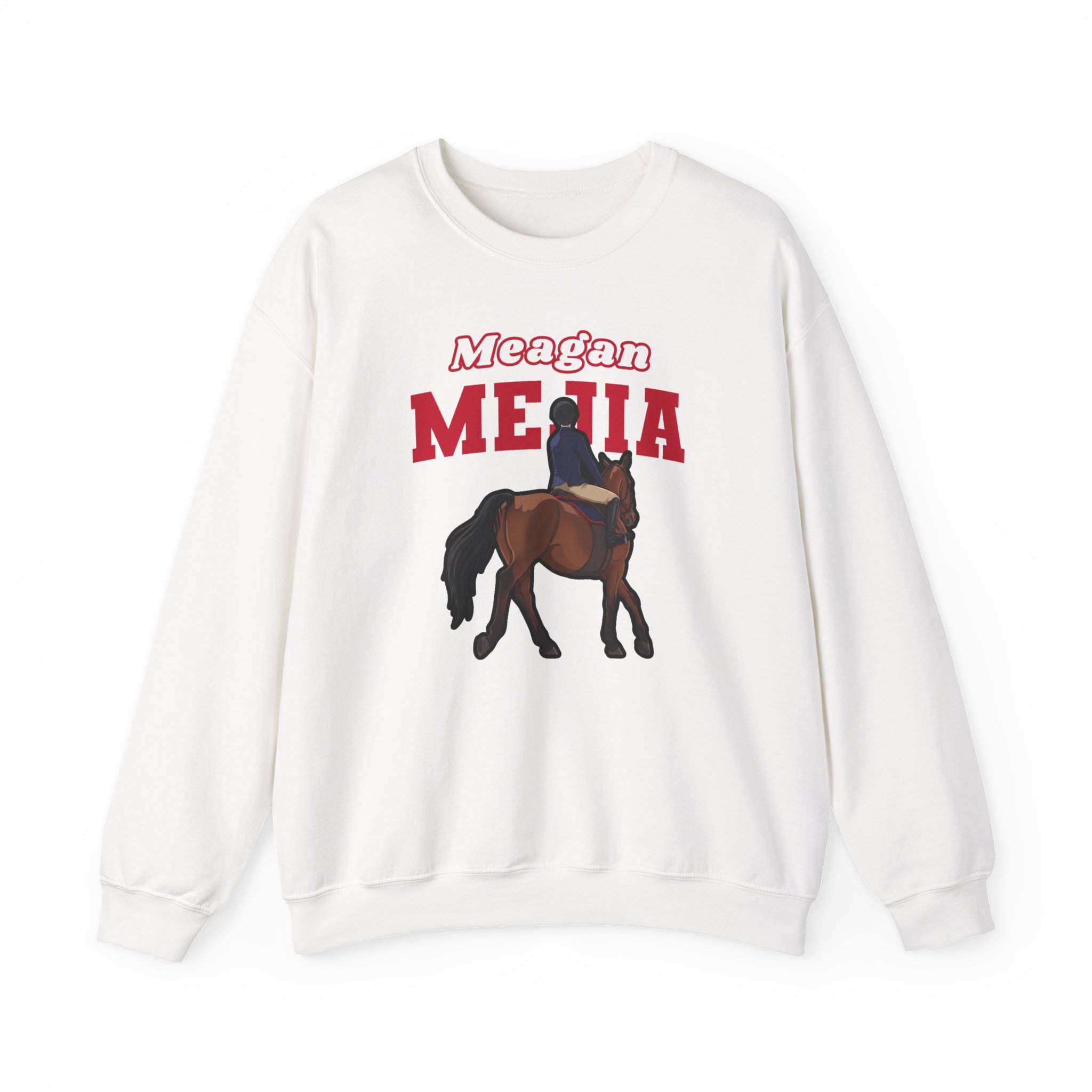 Crewneck Sweatshirt — character_name_arch in White
