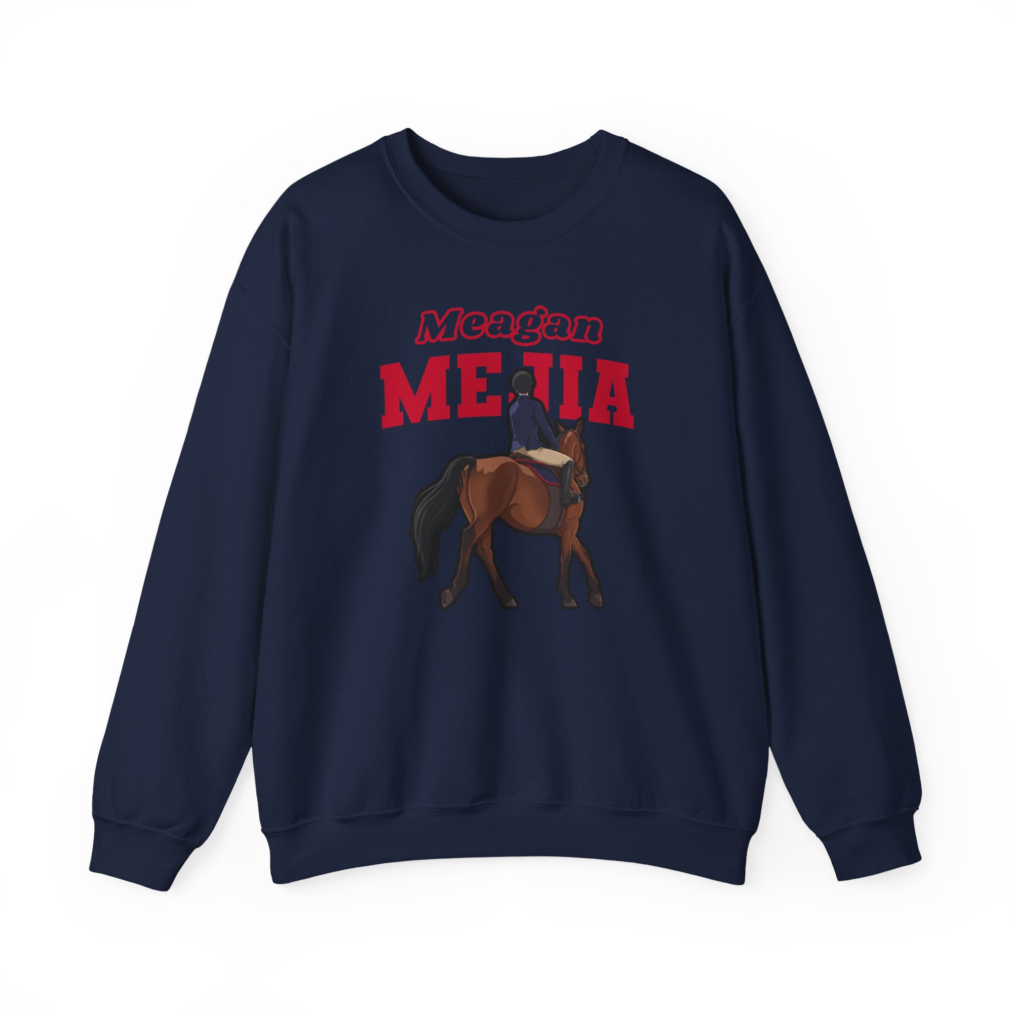 Crewneck Sweatshirt — character_name_arch in Navy