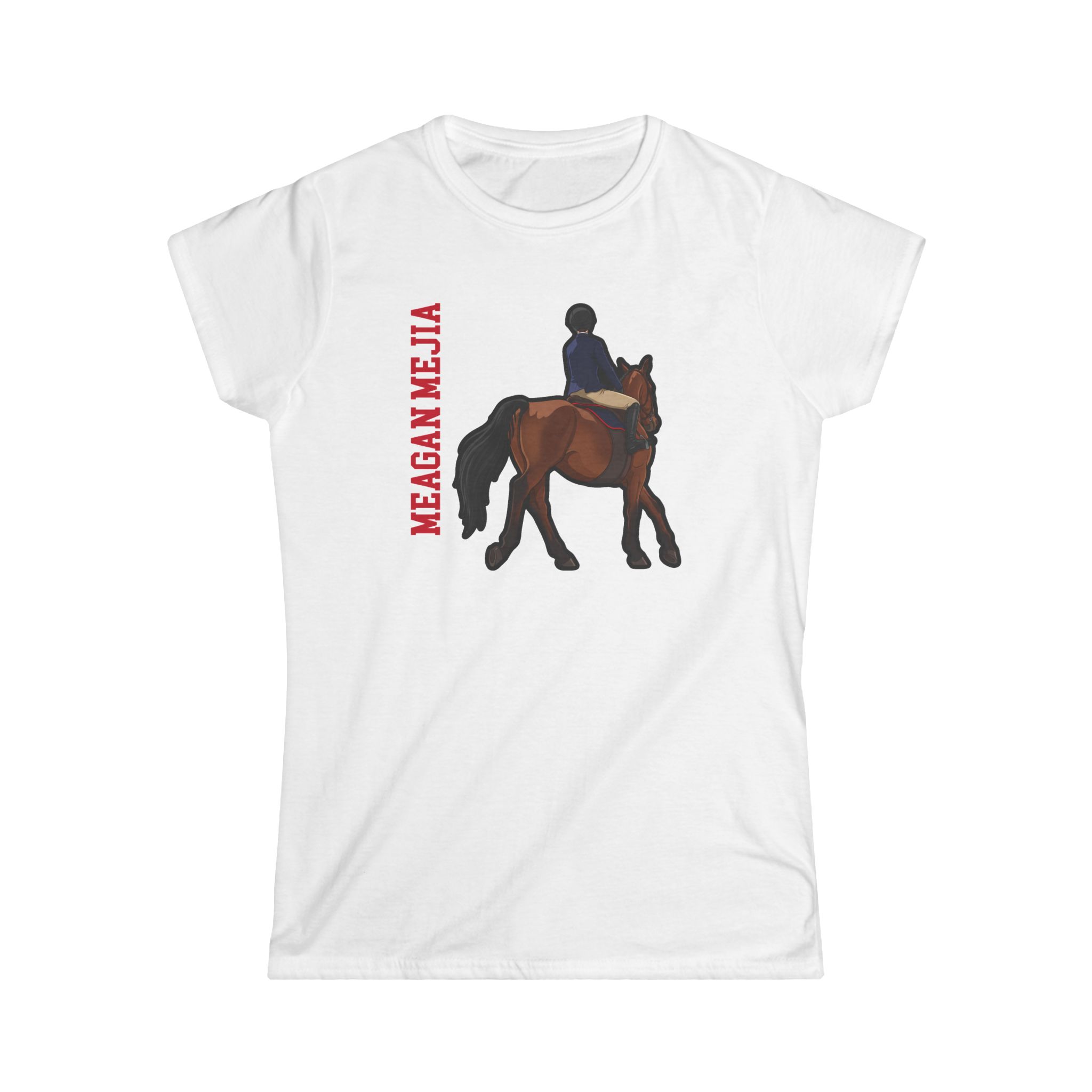 Women's Softstyle Tee — character_name_vertical in White