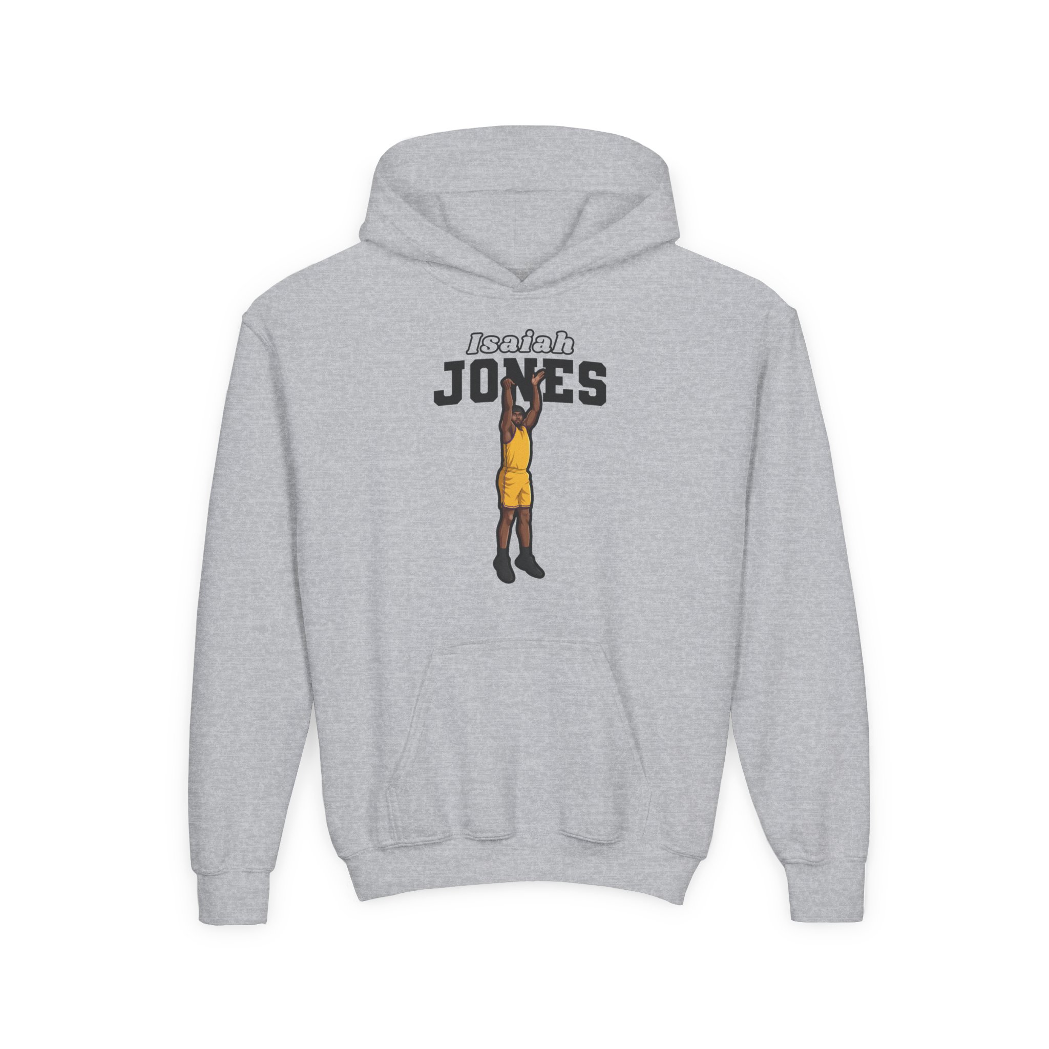 Youth Hoodie — character_name_arch in Grey