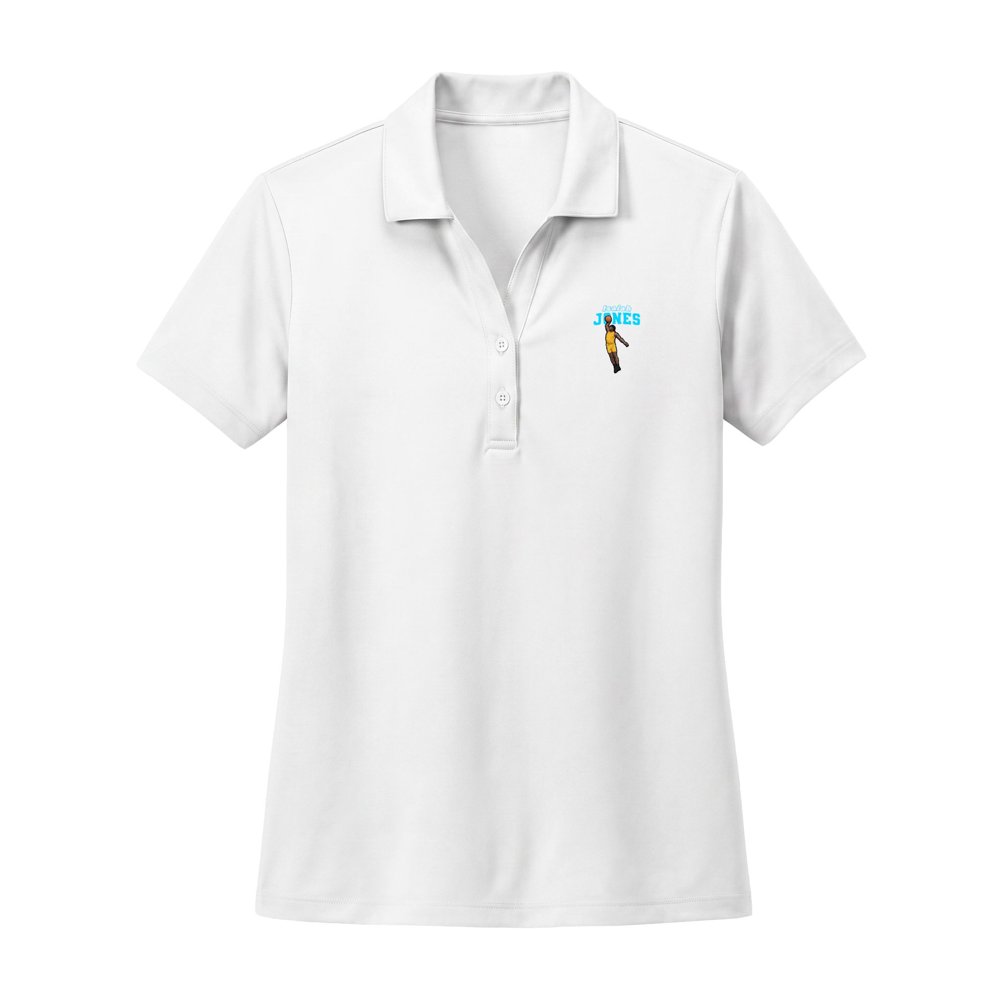 Women's Polo — character_name_arch in White