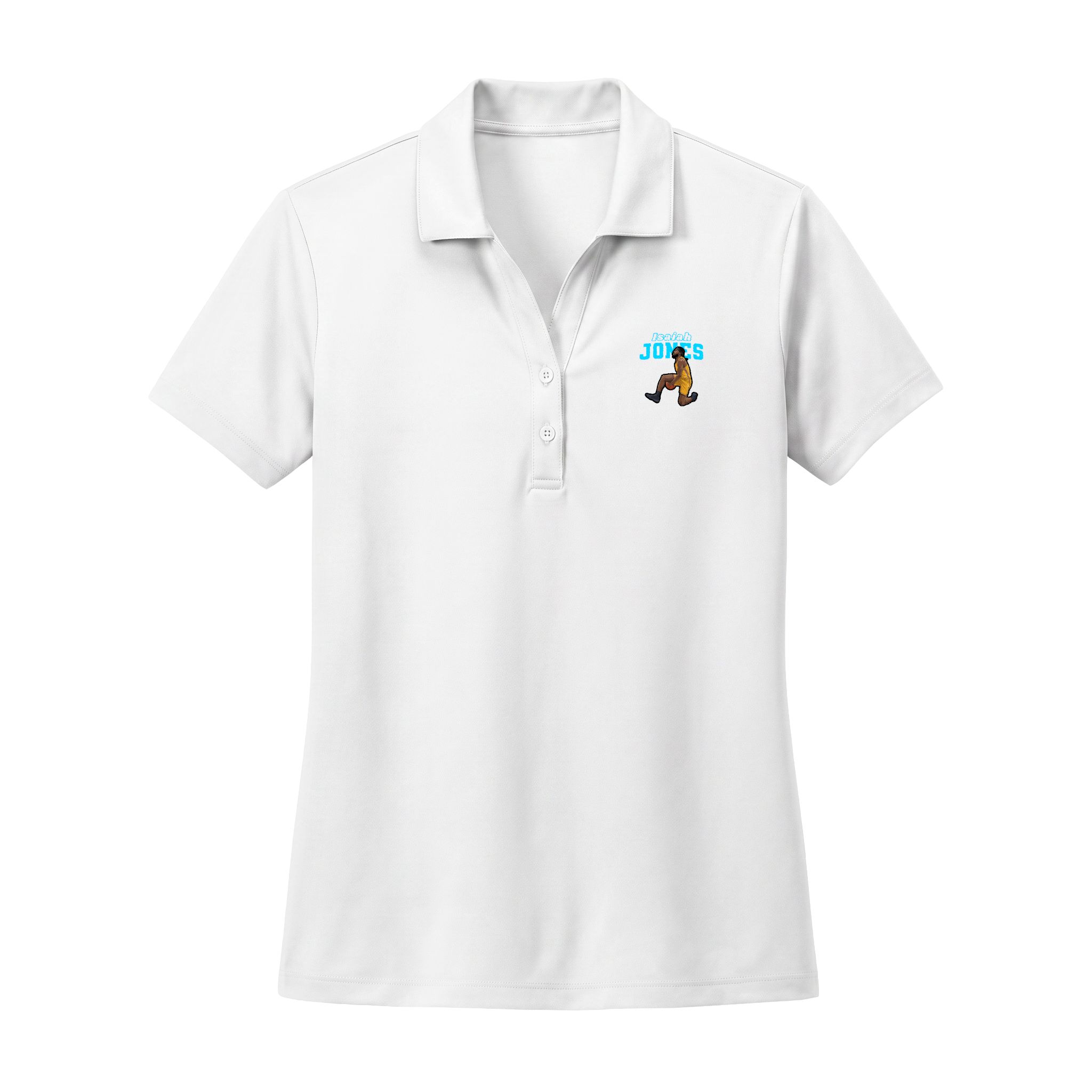 Women's Polo — character_name_arch in White