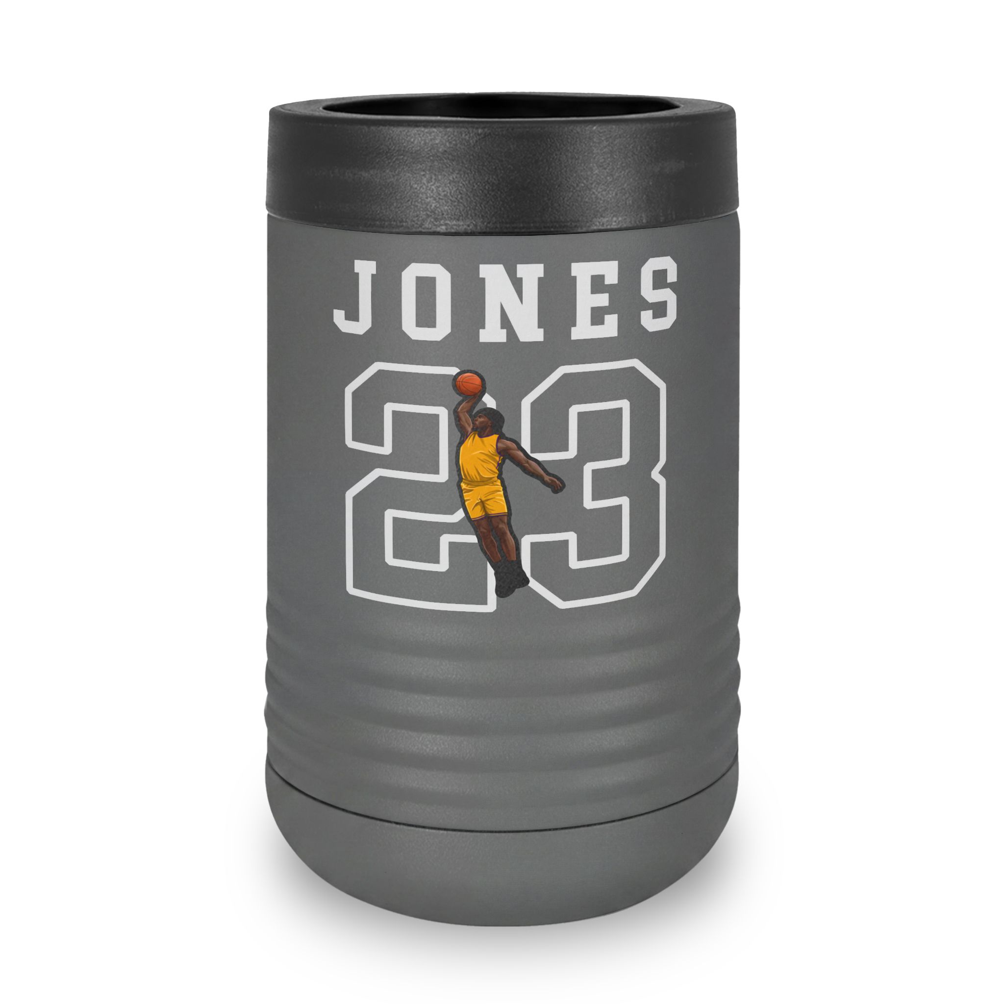 Stainless Can Cooler — character_shirsey in Grey