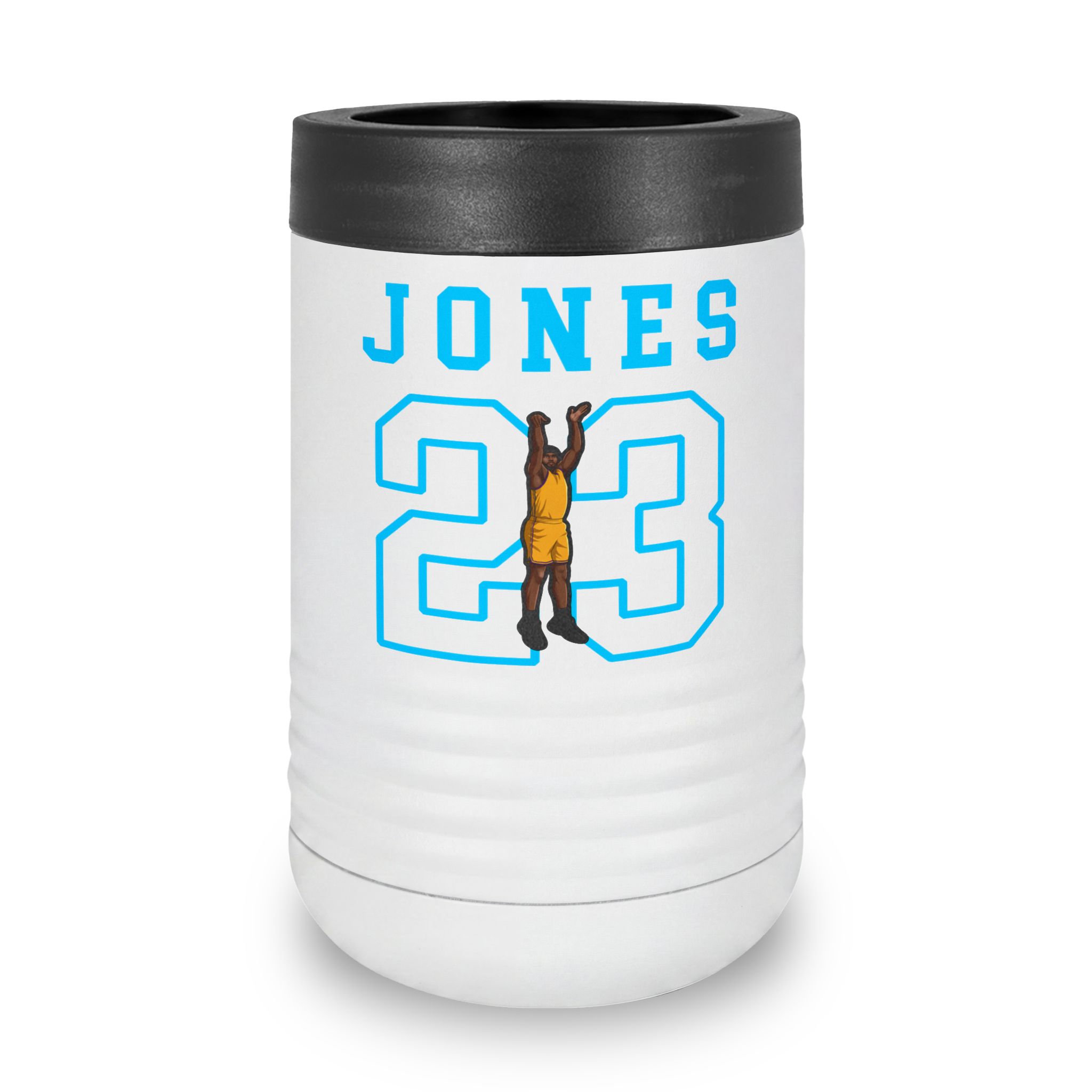 Stainless Can Cooler — character_shirsey in White