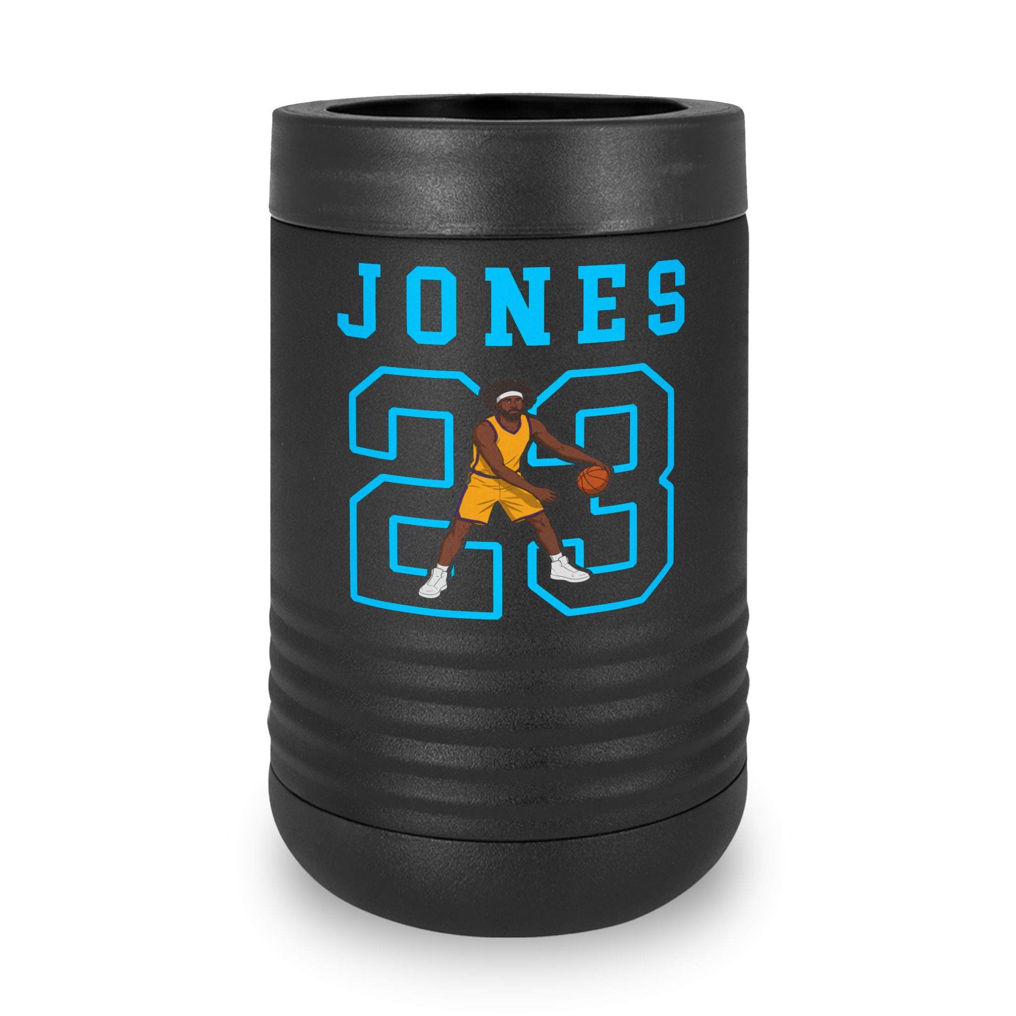 Stainless Can Cooler — character_shirsey in Black