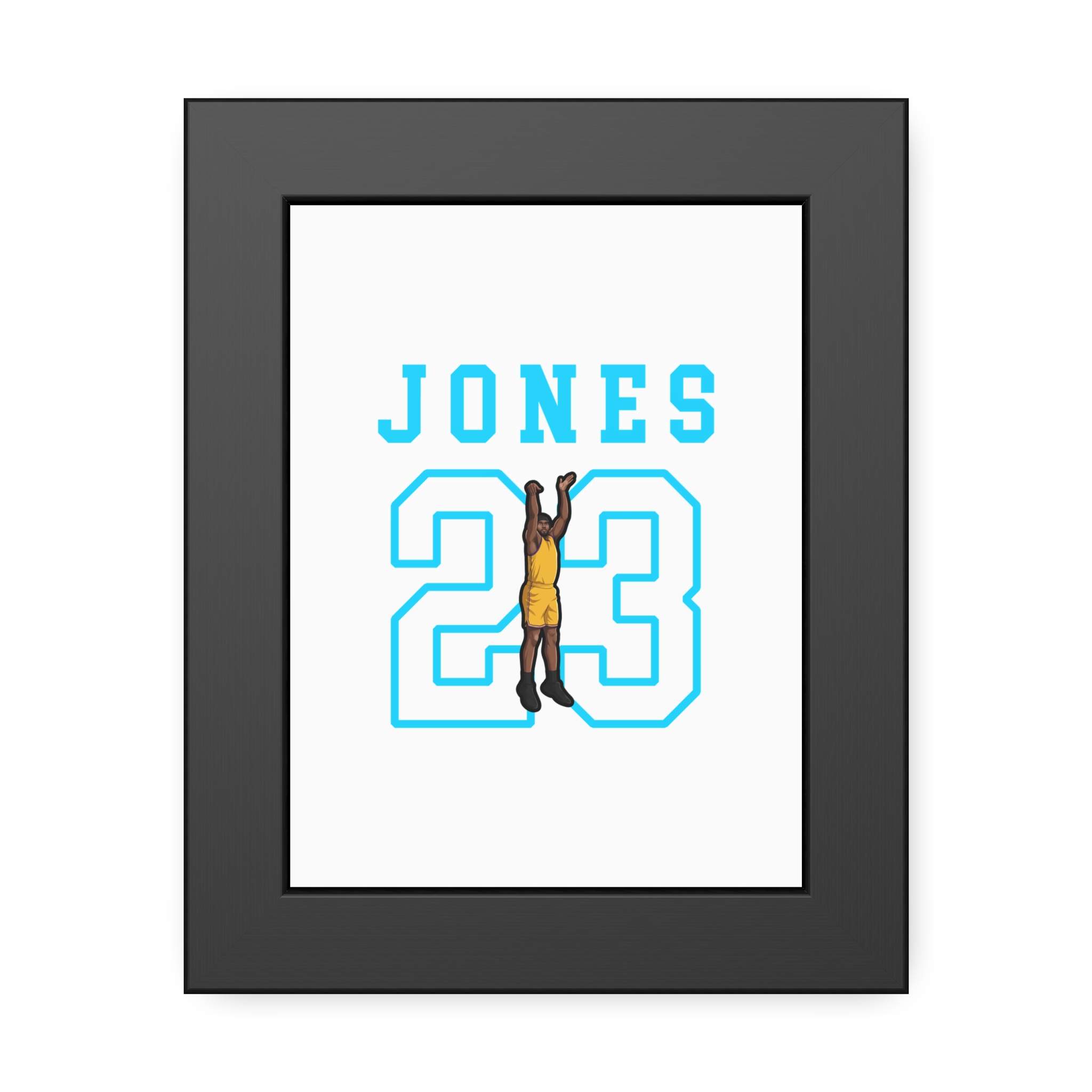 Framed Poster — character_shirsey in Black