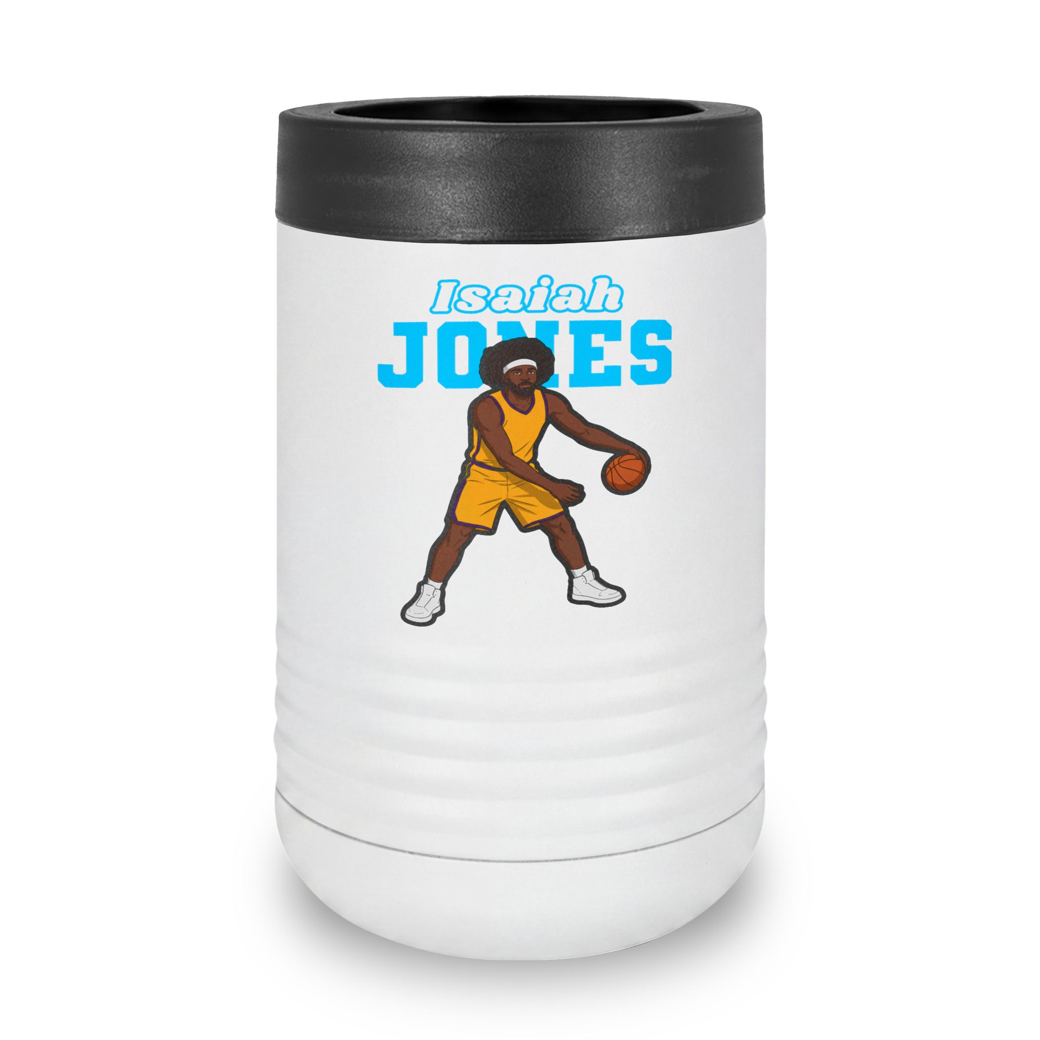 Stainless Can Cooler — character_name_arch in White