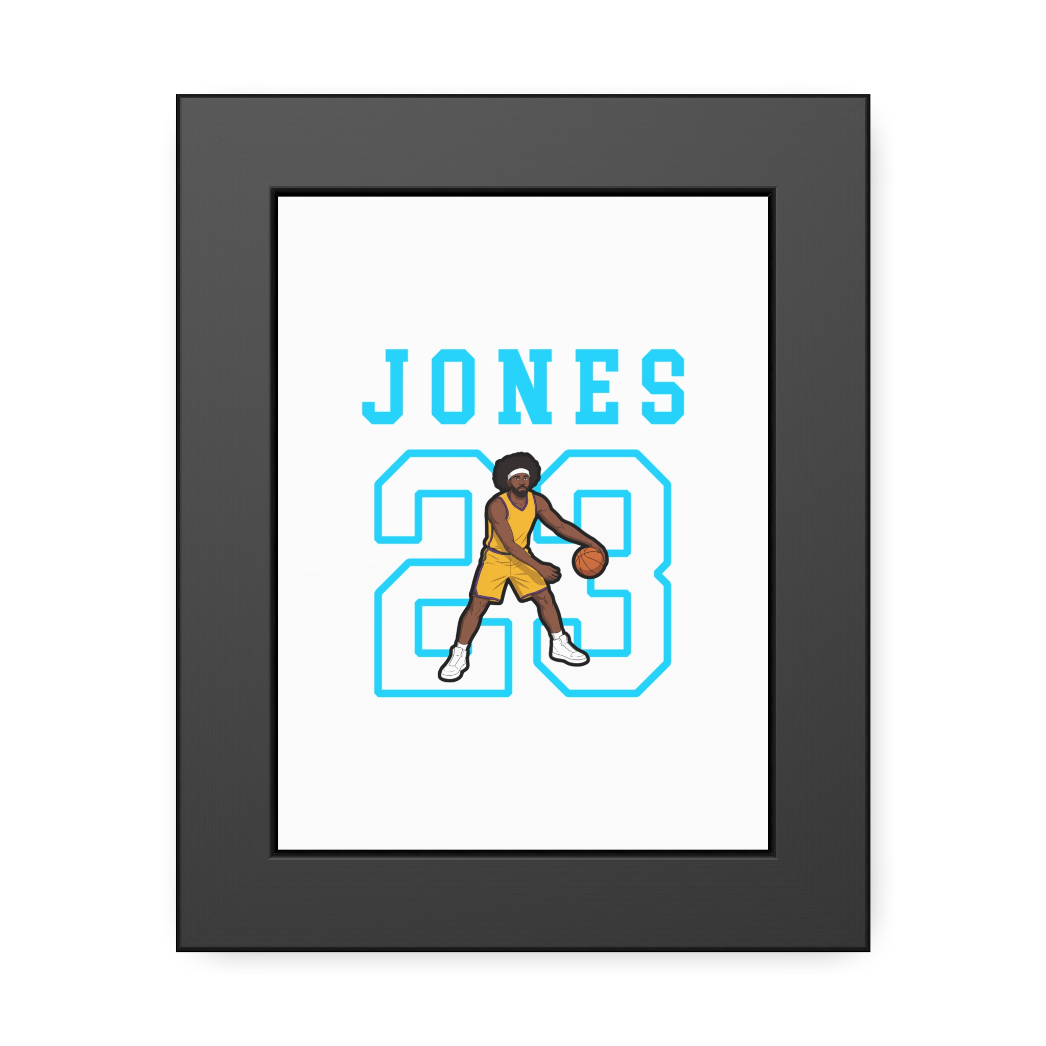 Framed Poster — character_shirsey in Black