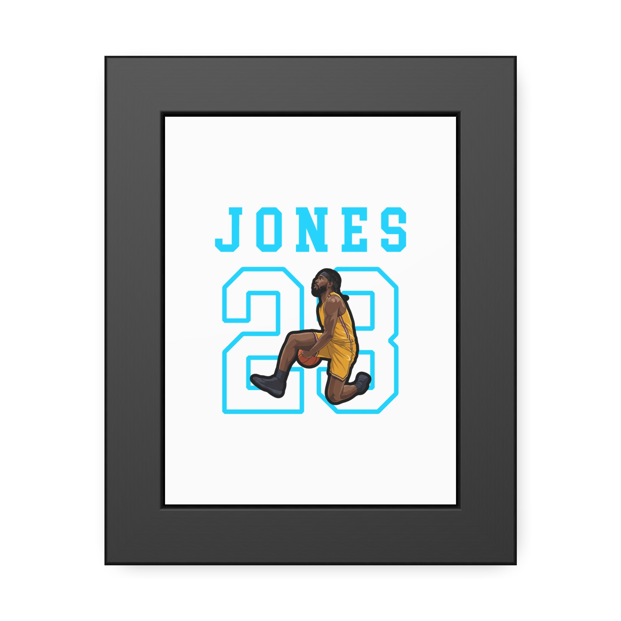Framed Poster — character_shirsey in Black