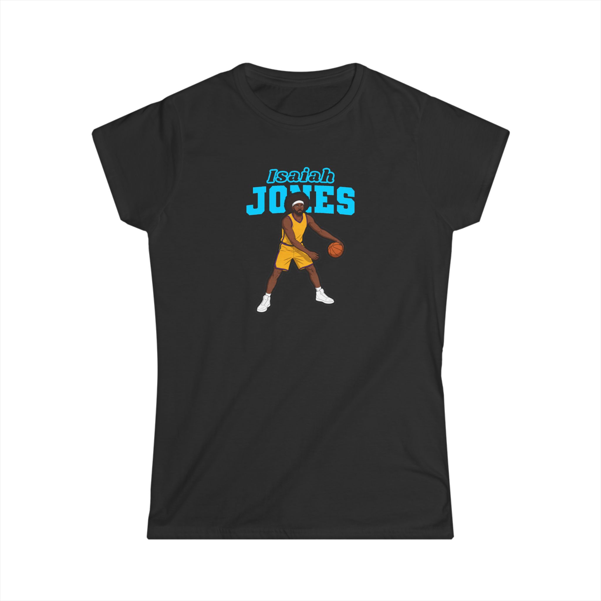 Women's Softstyle Tee — character_name_arch in Black