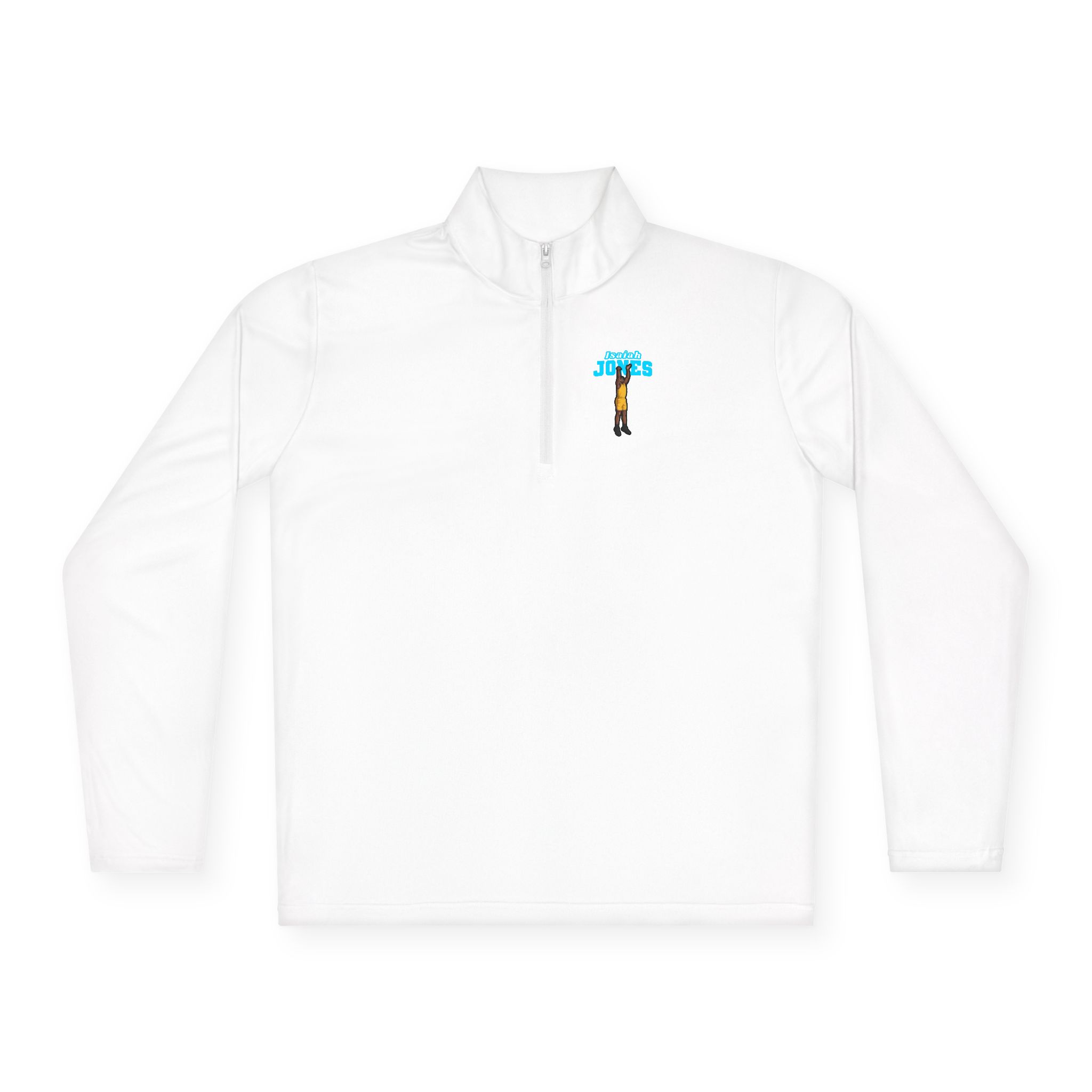 Q-Zip Pullover — character_name_arch in White