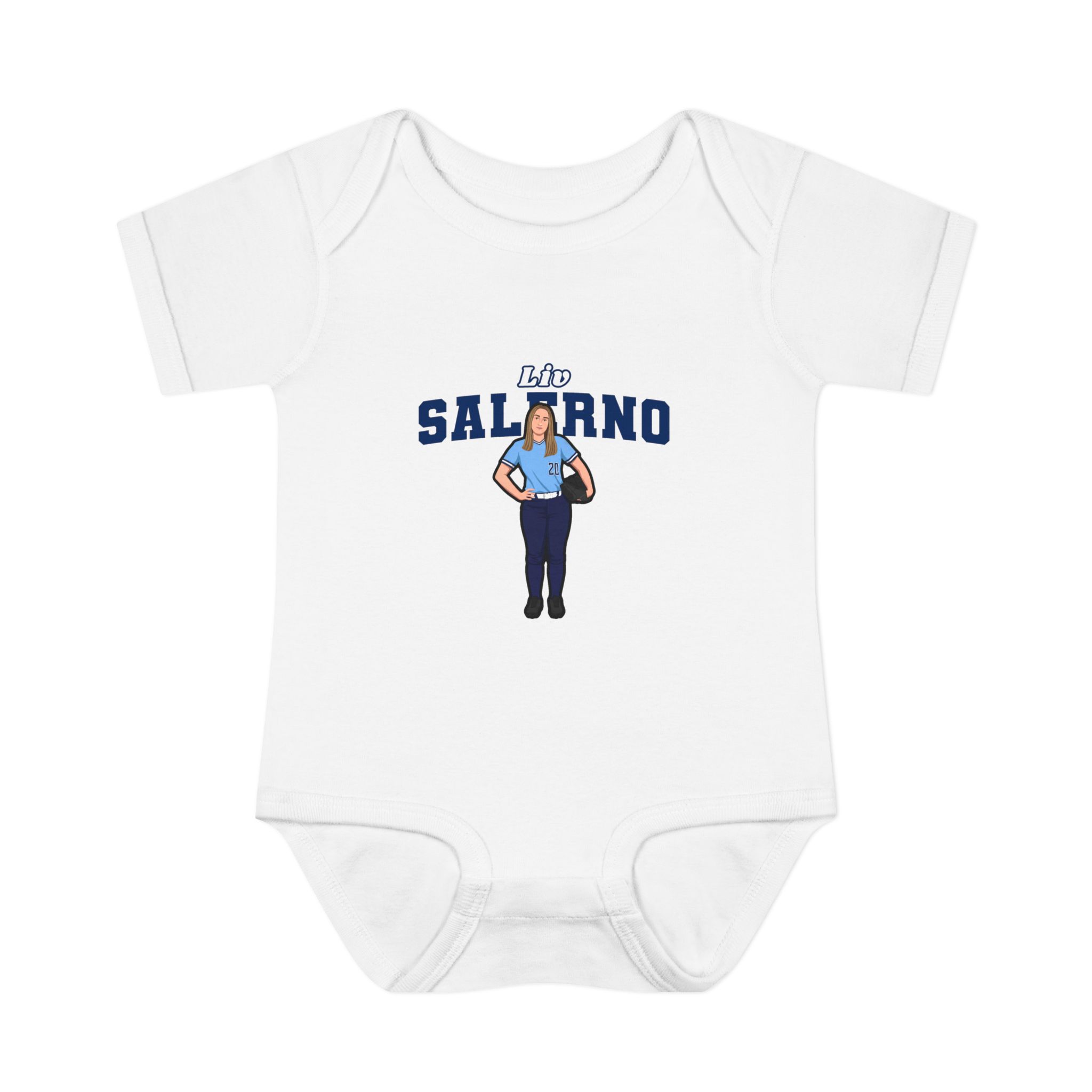 Baby Onesie — character_name_arch in White