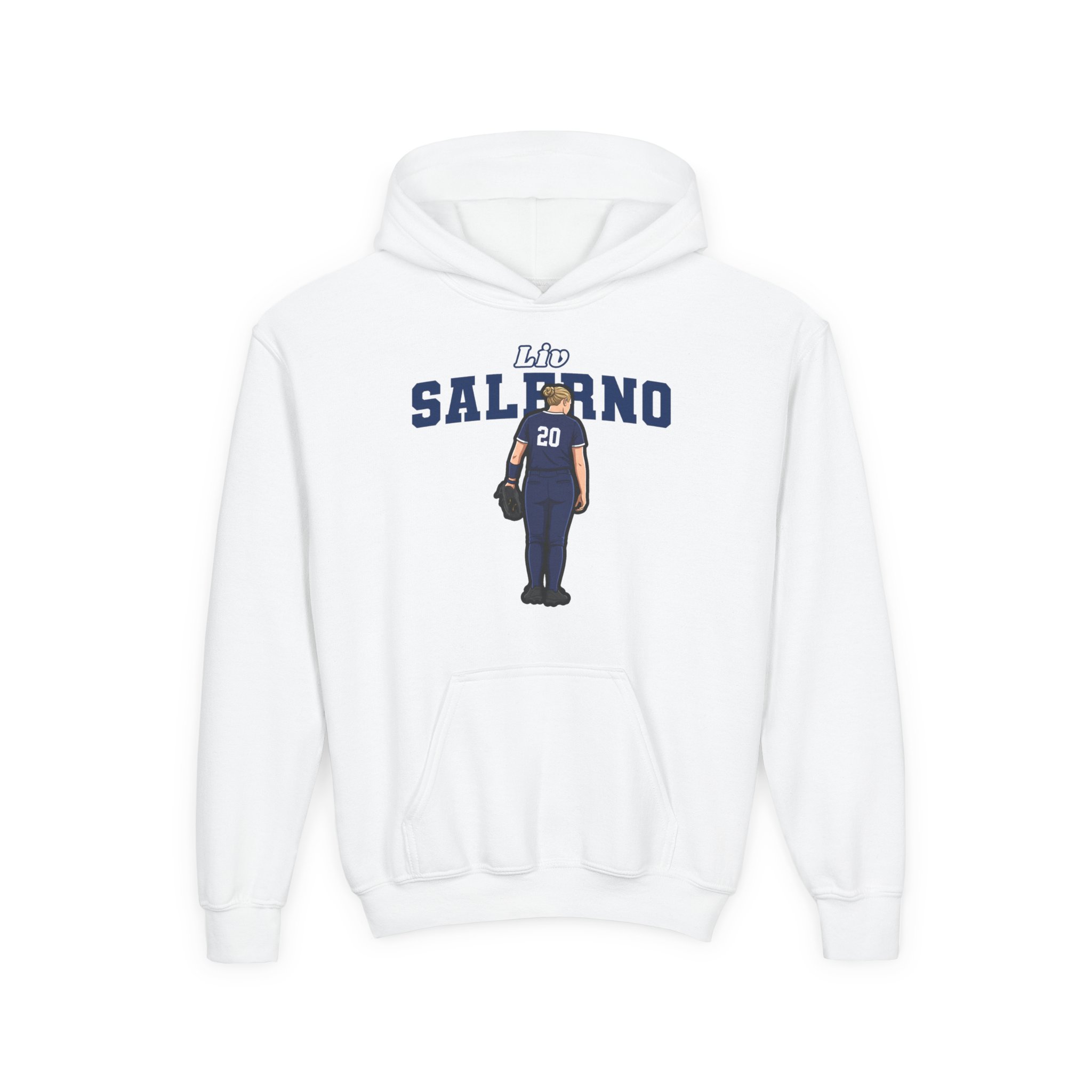 Youth Hoodie — character_name_arch in White