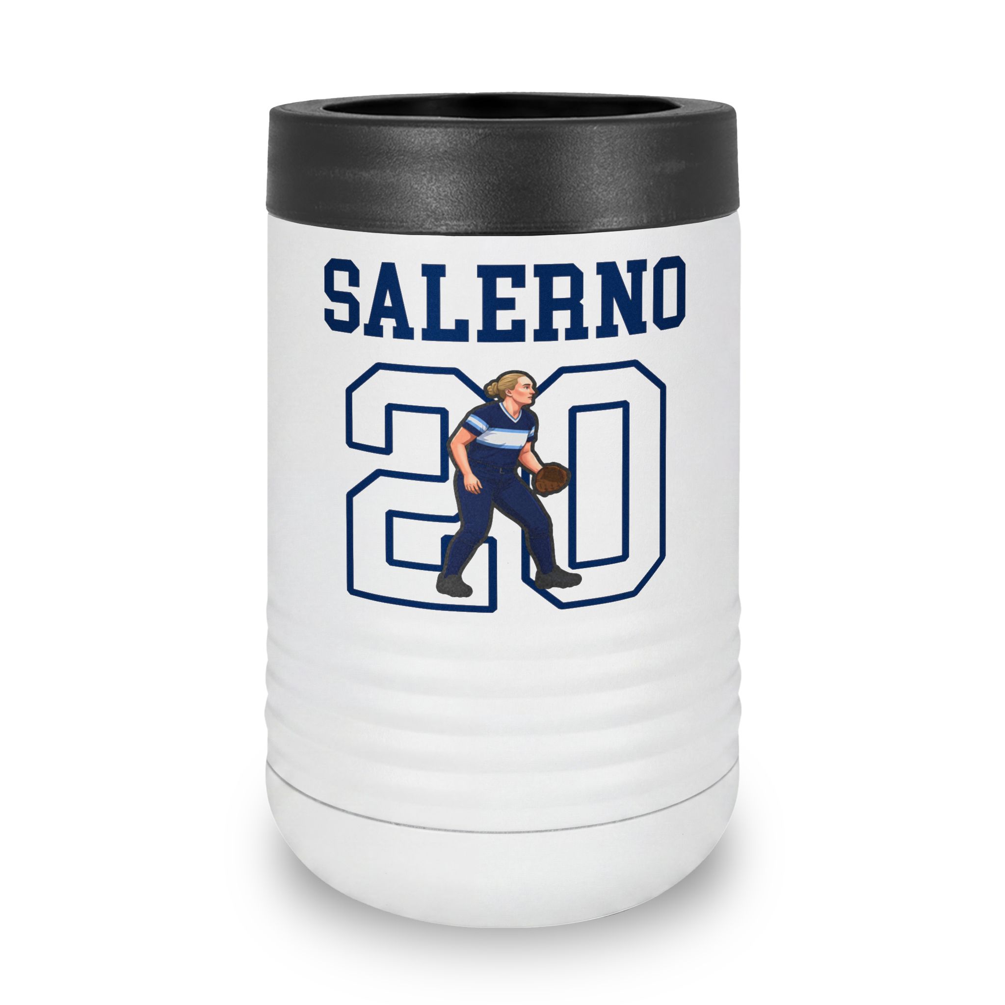 Stainless Can Cooler — character_shirsey in White