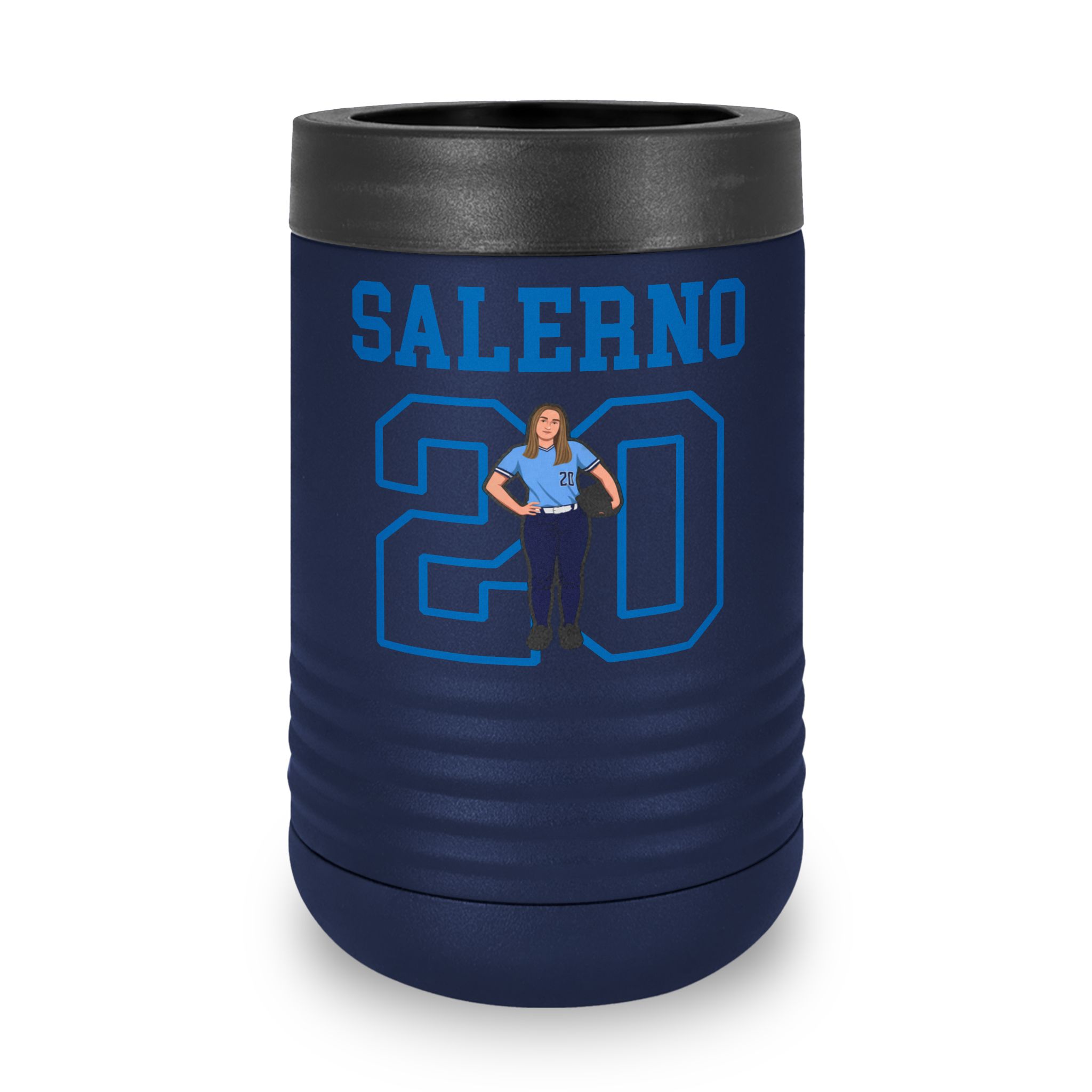 Stainless Can Cooler — character_shirsey in Navy