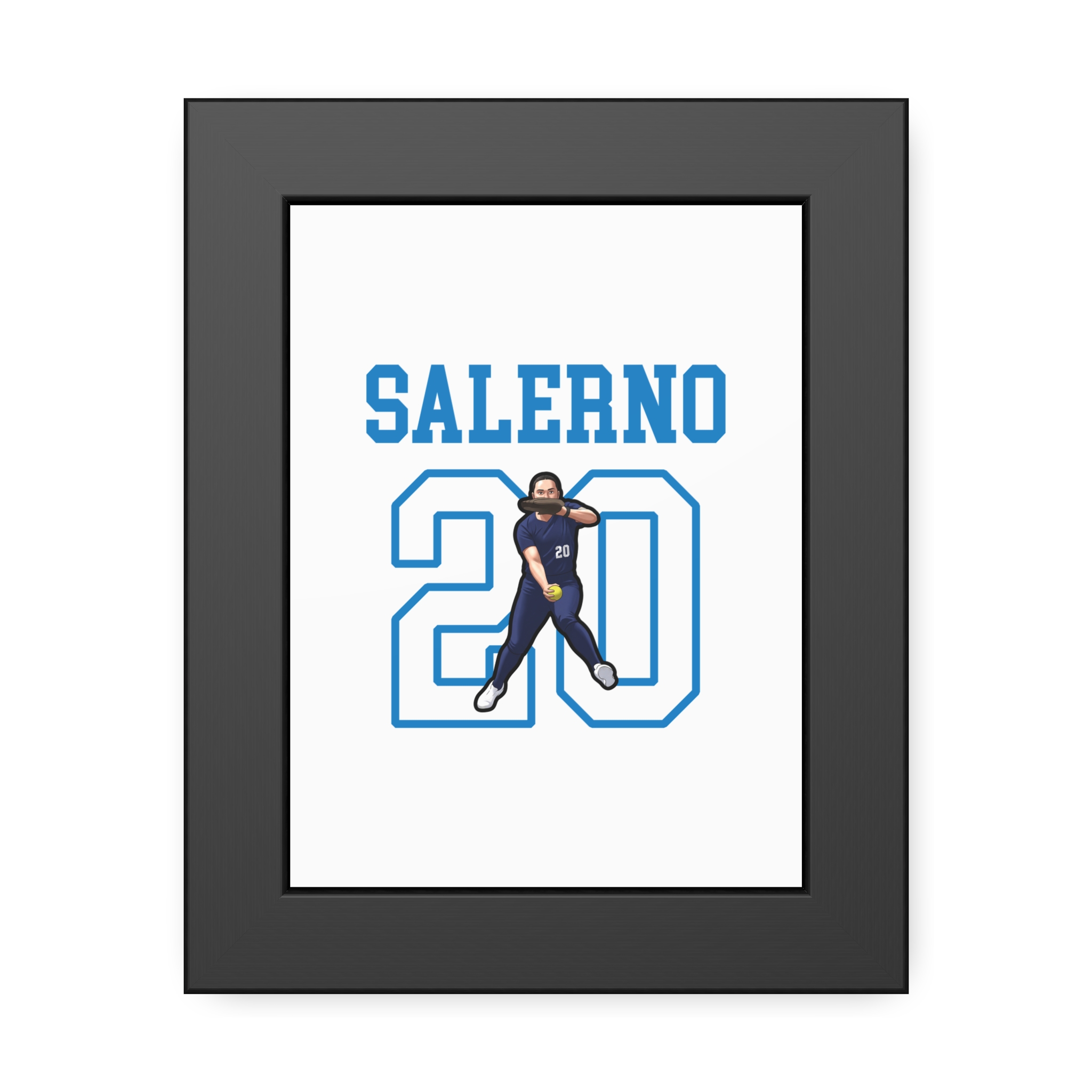 Framed Poster — character_shirsey in Black