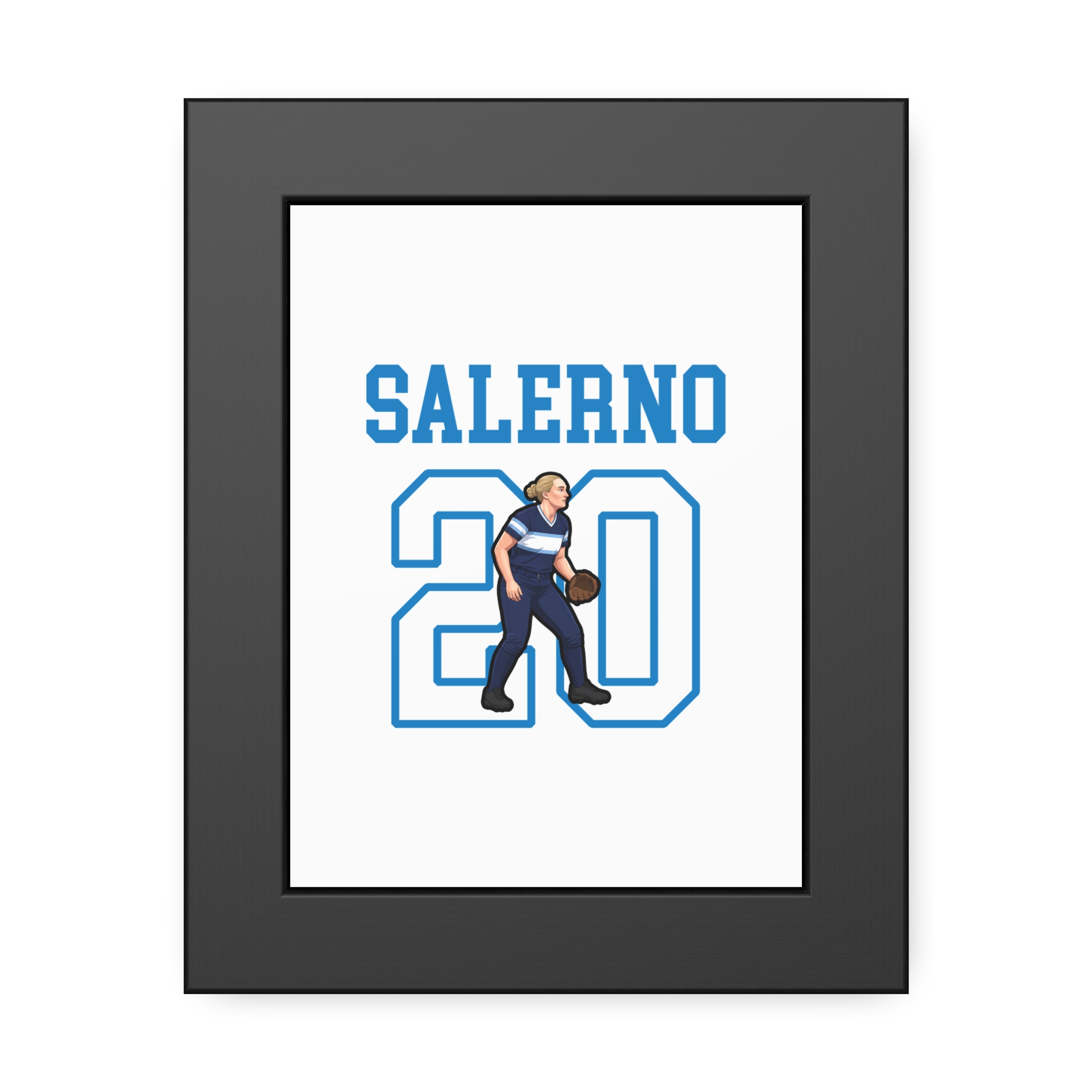 Framed Poster — character_shirsey in Black