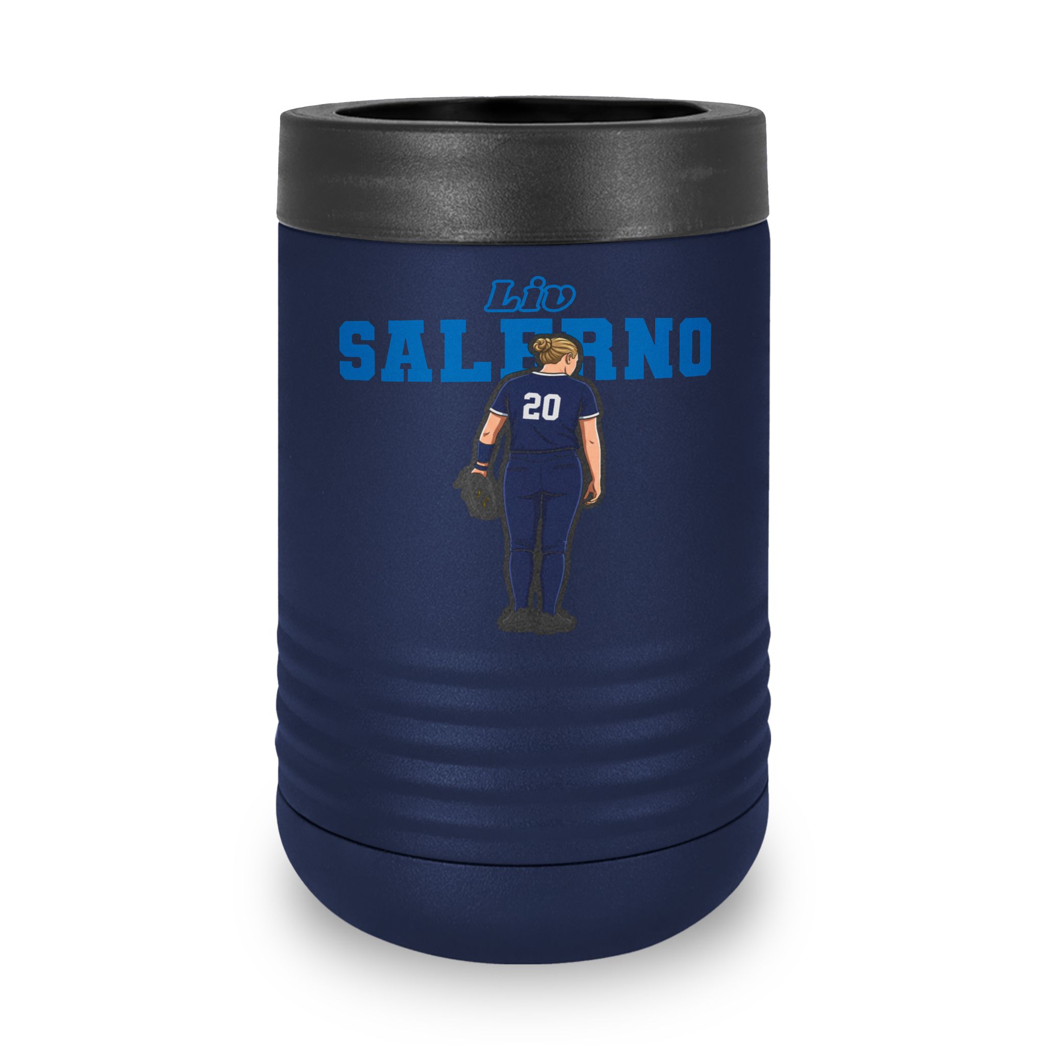 Stainless Can Cooler — character_name_arch in Navy