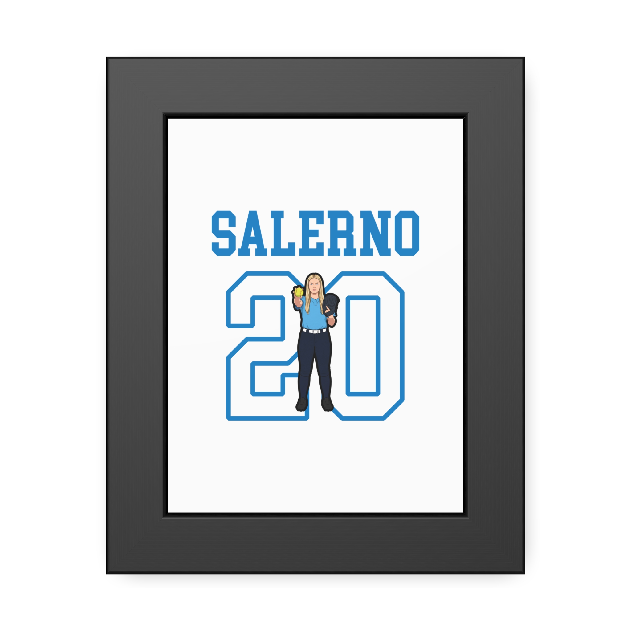 Framed Poster — character_shirsey in Black
