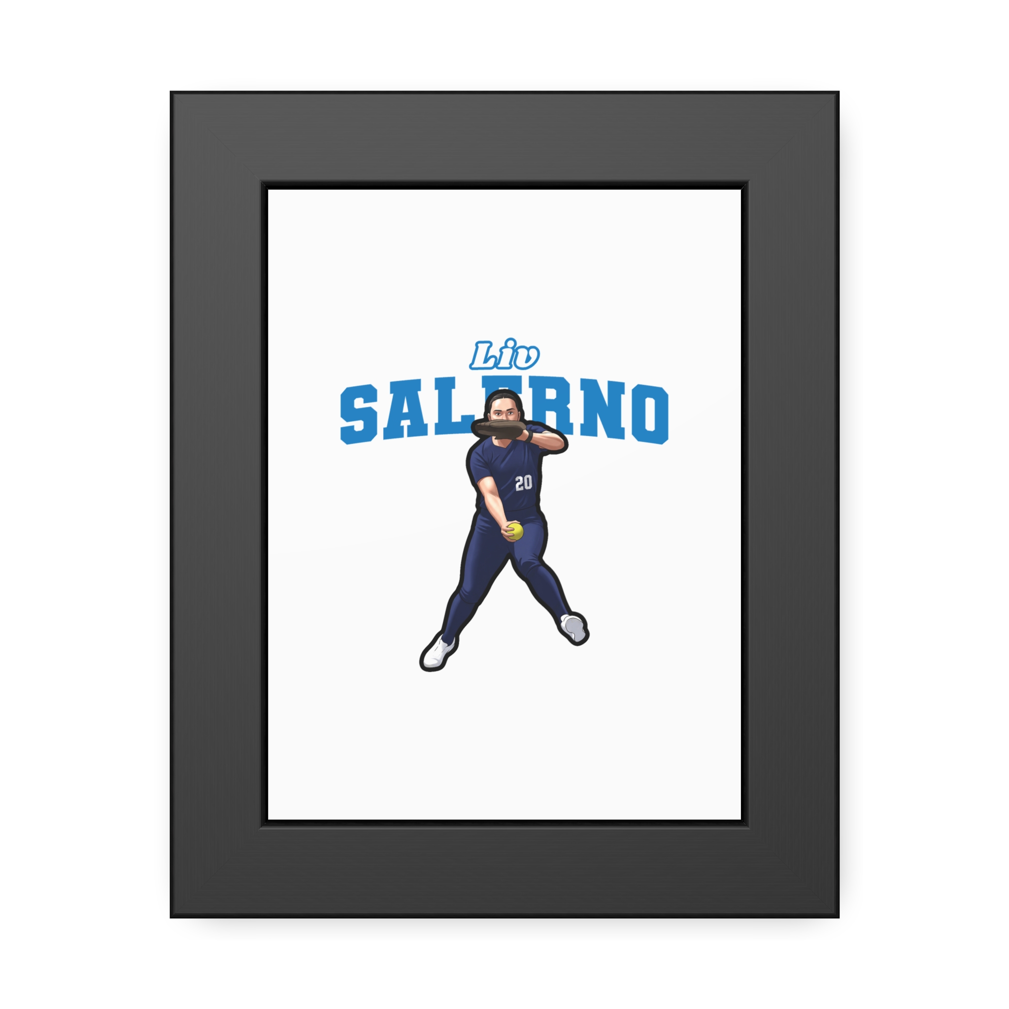 Framed Poster — character_name_arch in Black