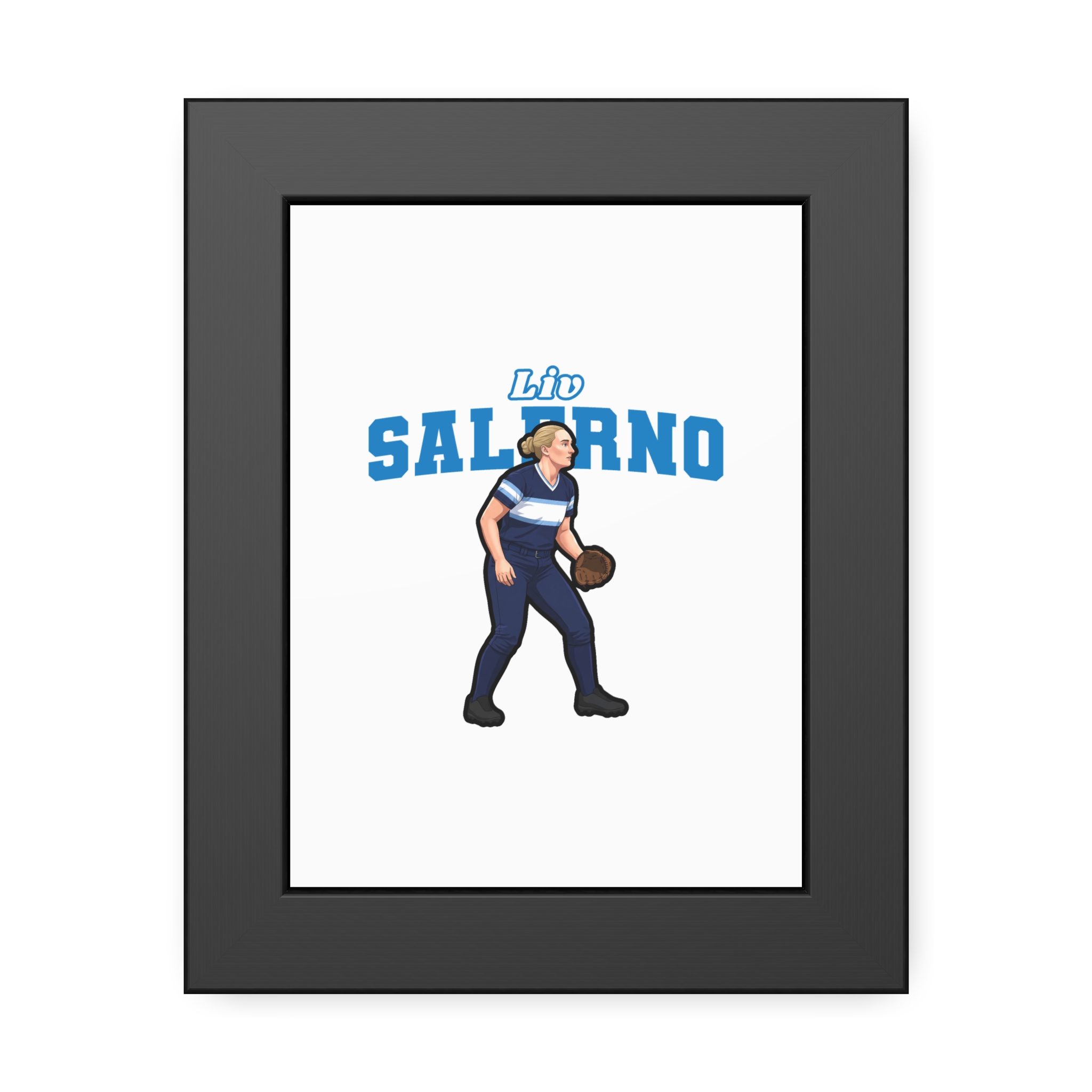 Framed Poster — character_name_arch in Black