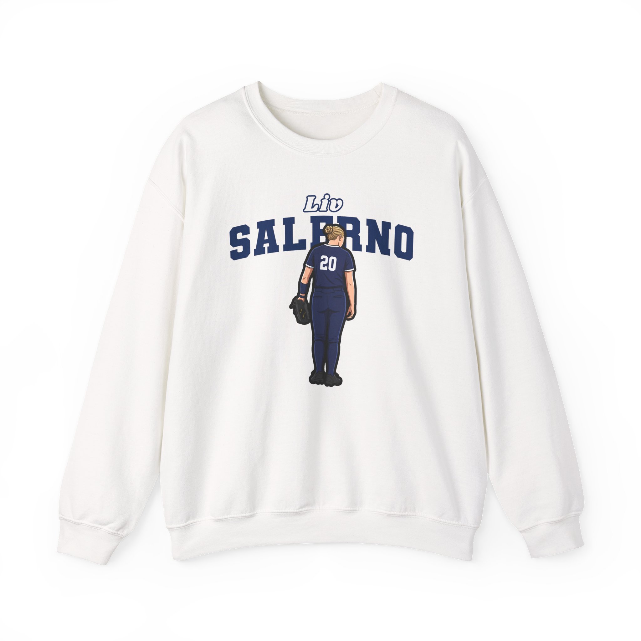 Crewneck Sweatshirt — character_name_arch in White