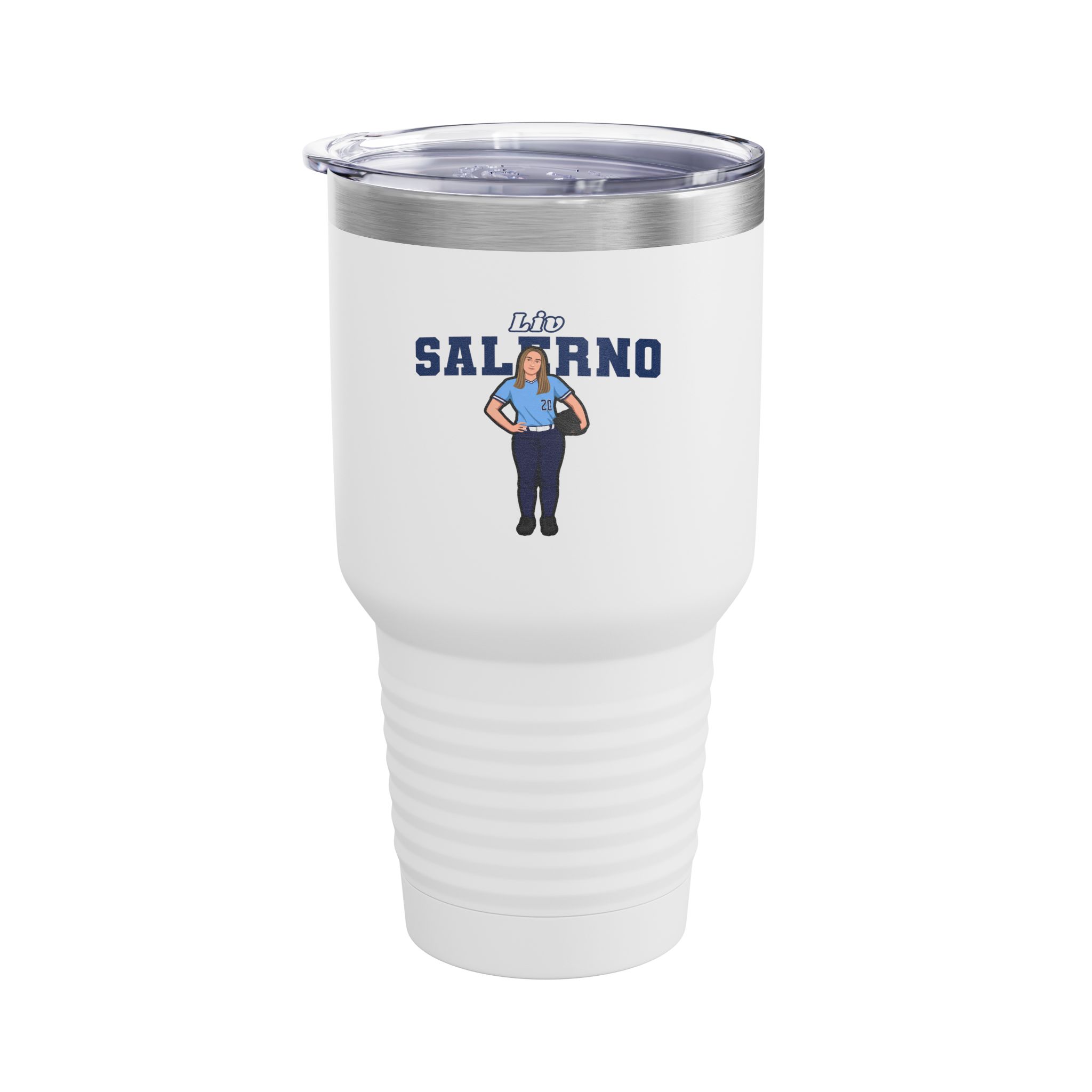 30oz Tumbler — character_name_arch in White