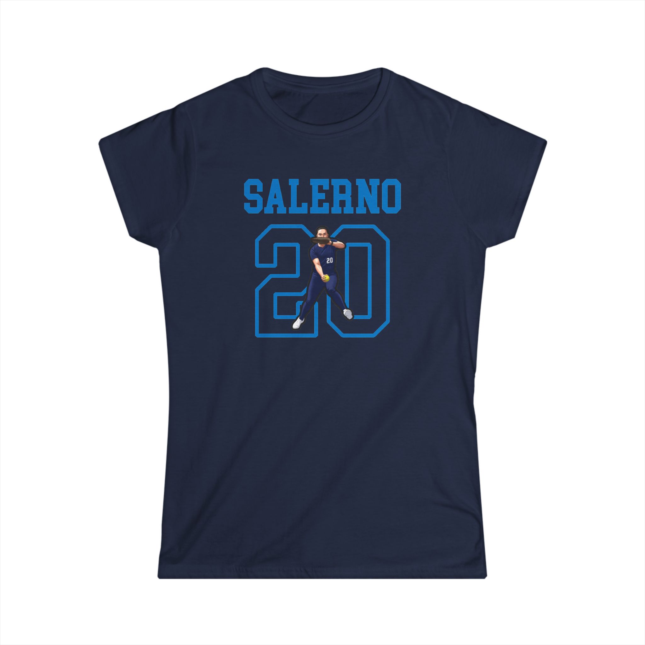 Women's Softstyle Tee — character_shirsey in Navy