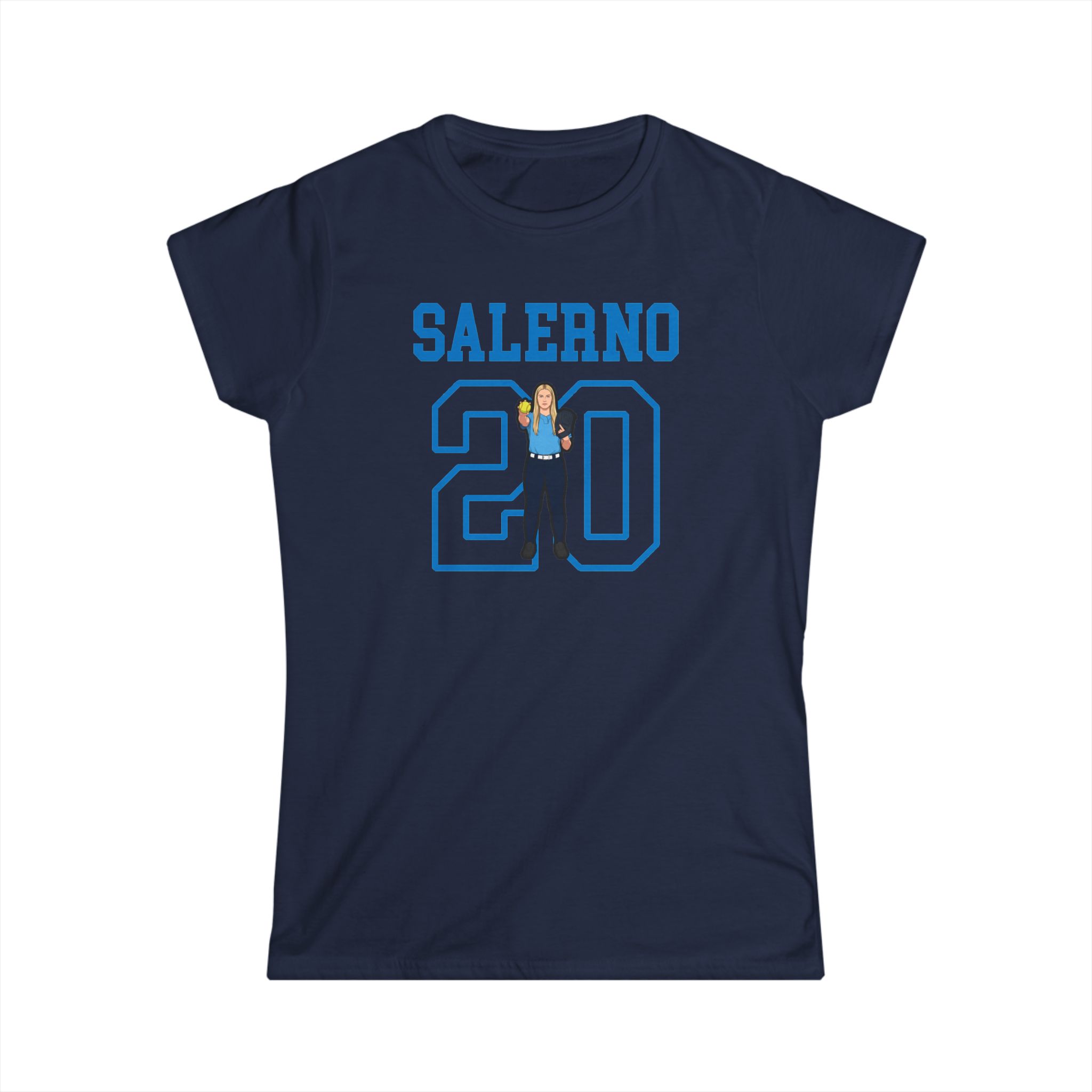 Women's Softstyle Tee — character_shirsey in Navy