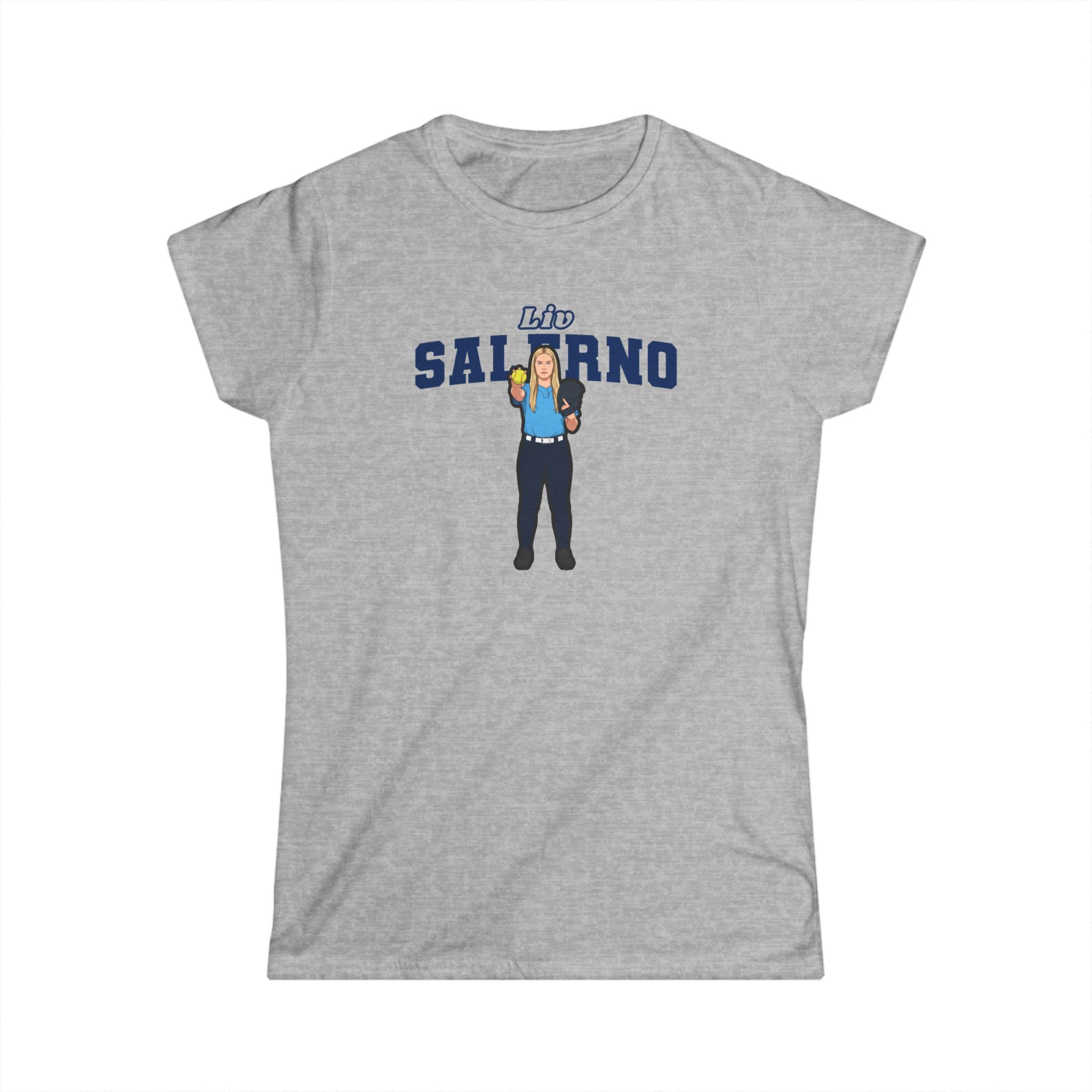 Women's Softstyle Tee — character_name_arch in Grey