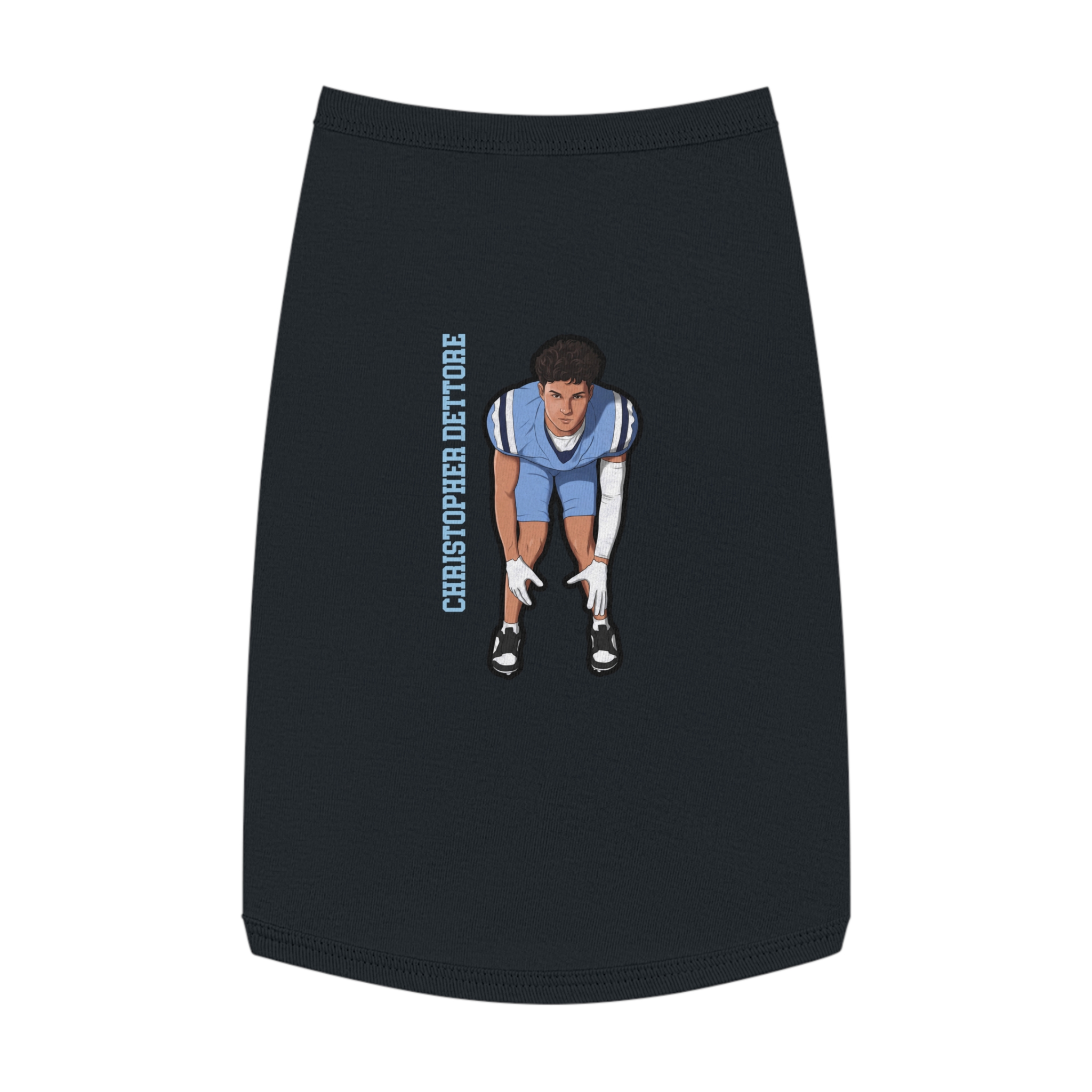 Pet Tank Top — character_name_vertical in Black