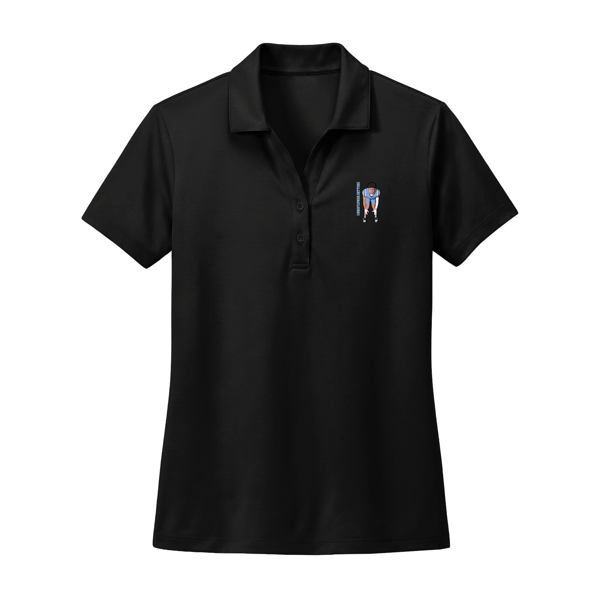 Women's Polo — character_name_vertical in Black