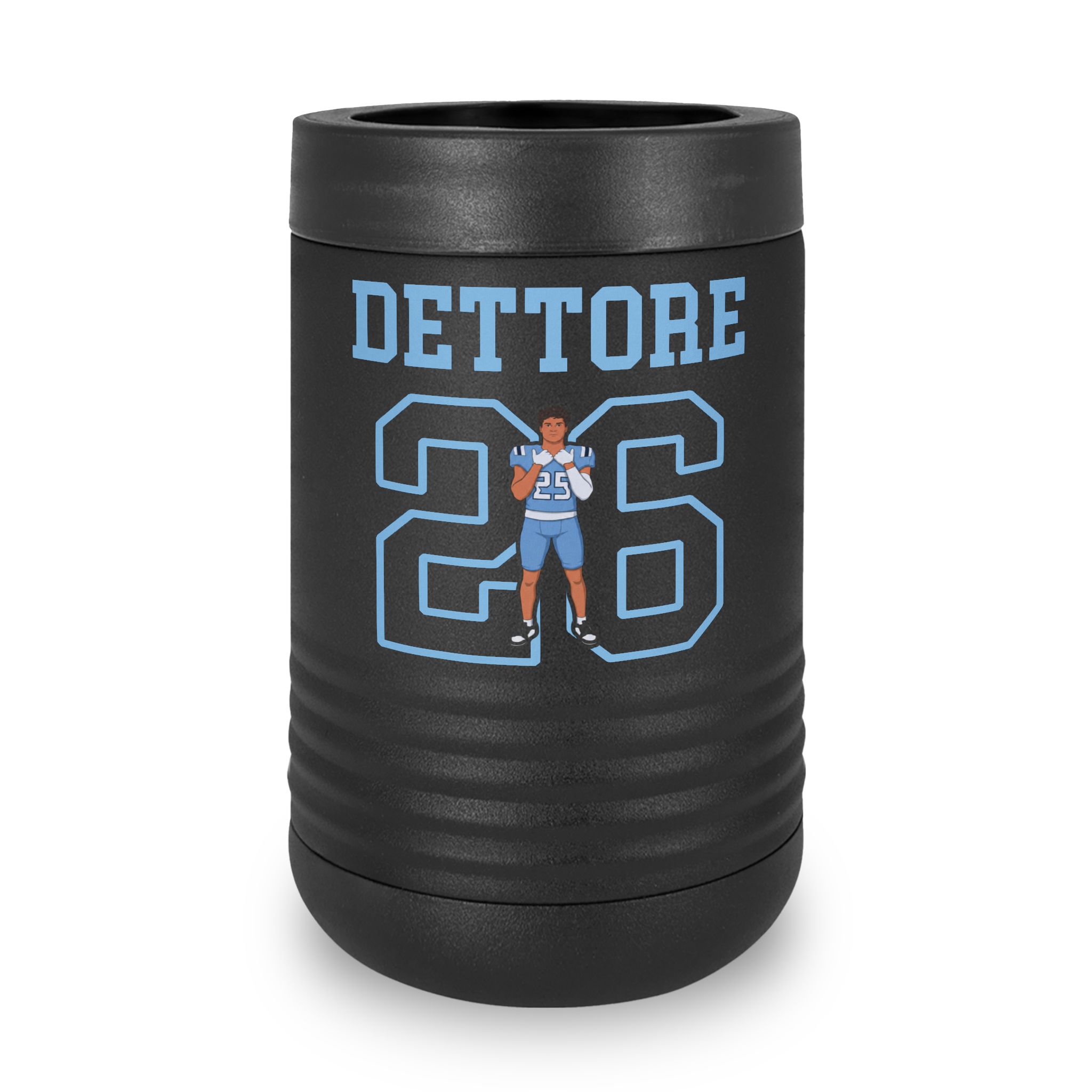 Stainless Can Cooler — character_shirsey in Black