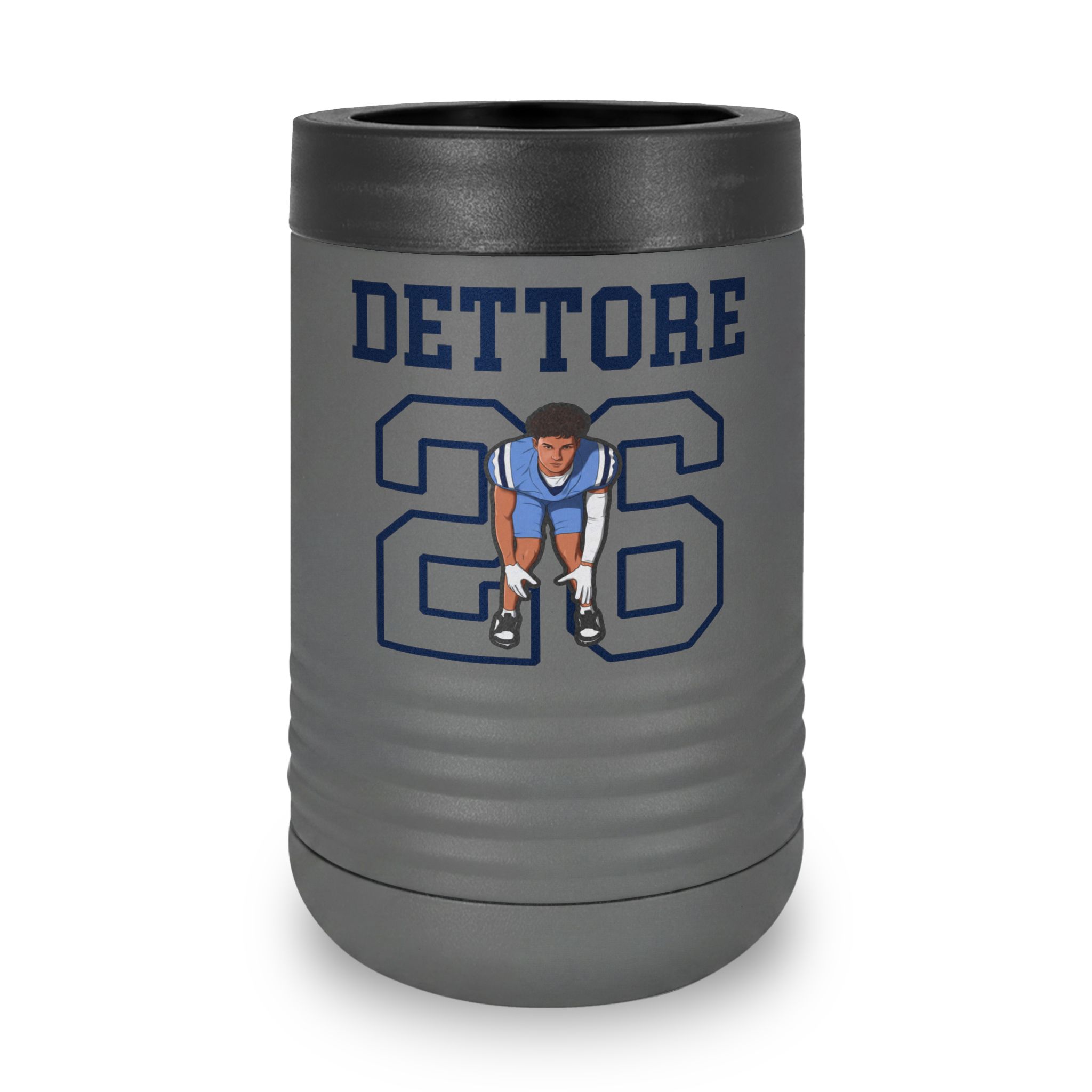 Stainless Can Cooler — character_shirsey in Grey