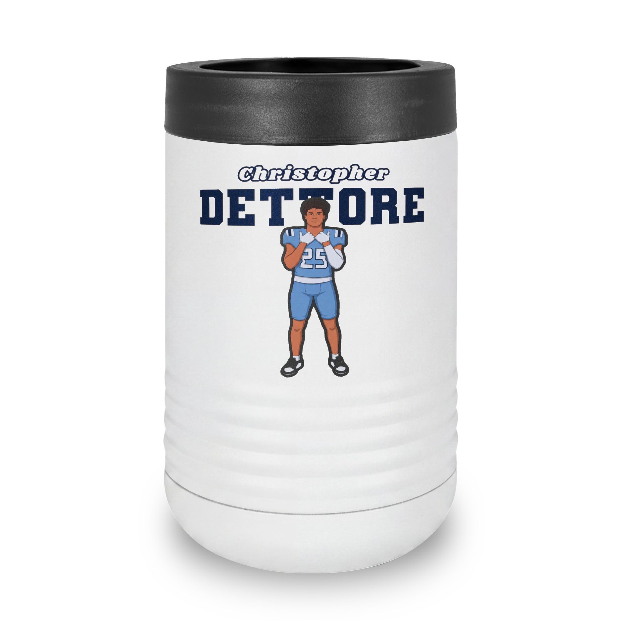 Stainless Can Cooler — character_name_arch in White