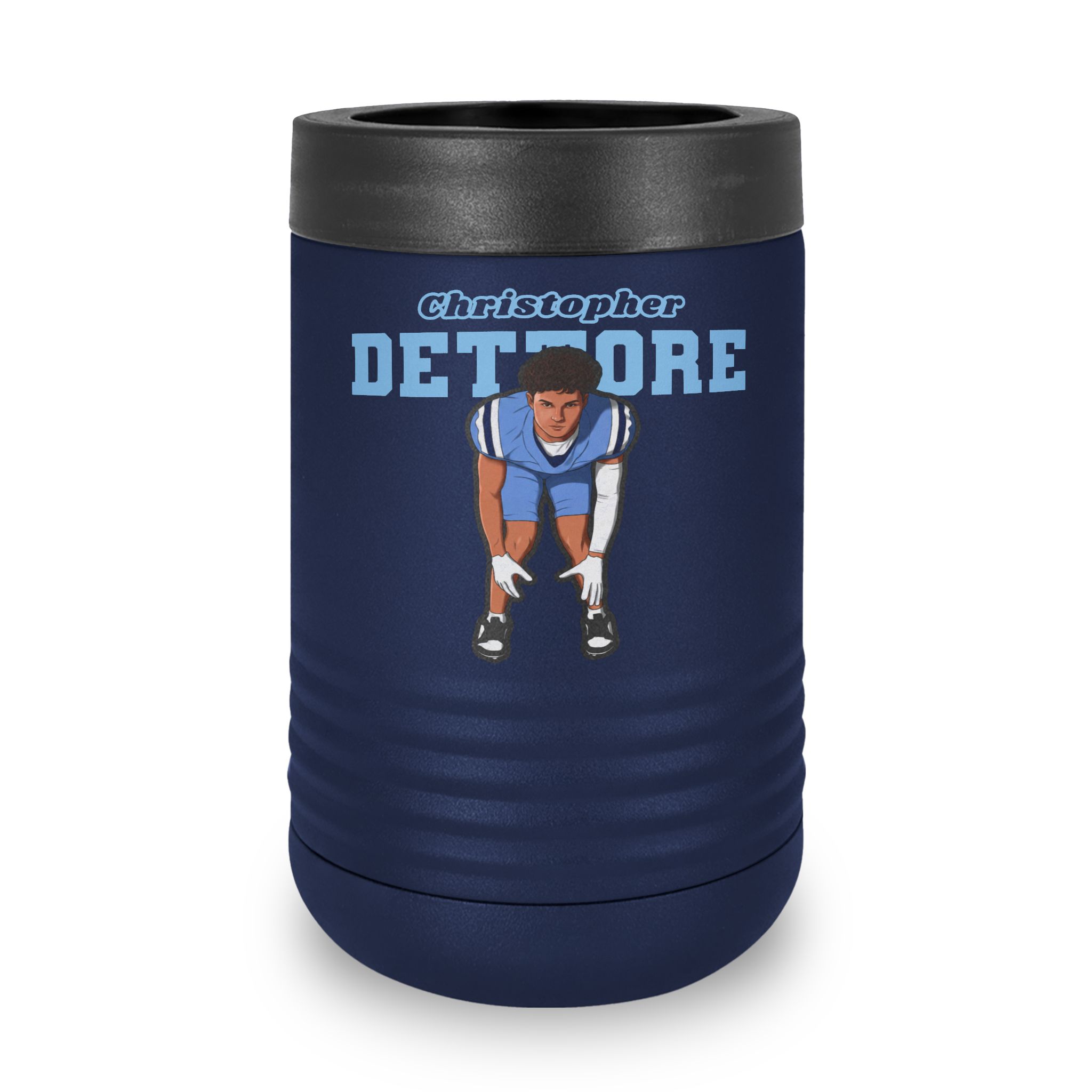Stainless Can Cooler — character_name_arch in Navy