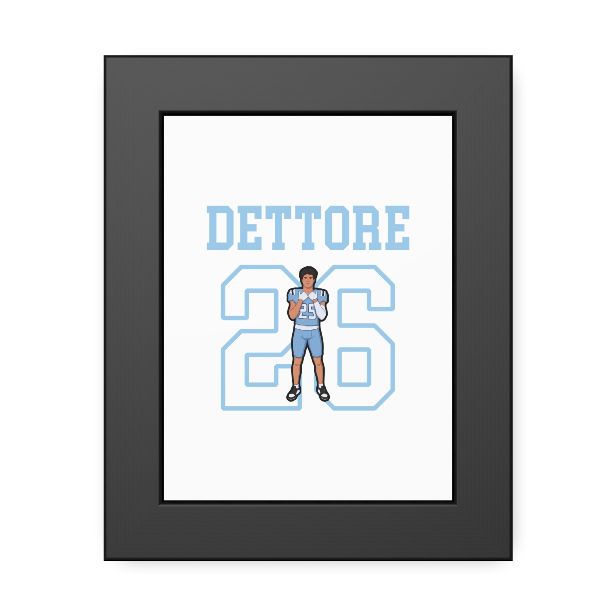 Framed Poster — character_shirsey in Black