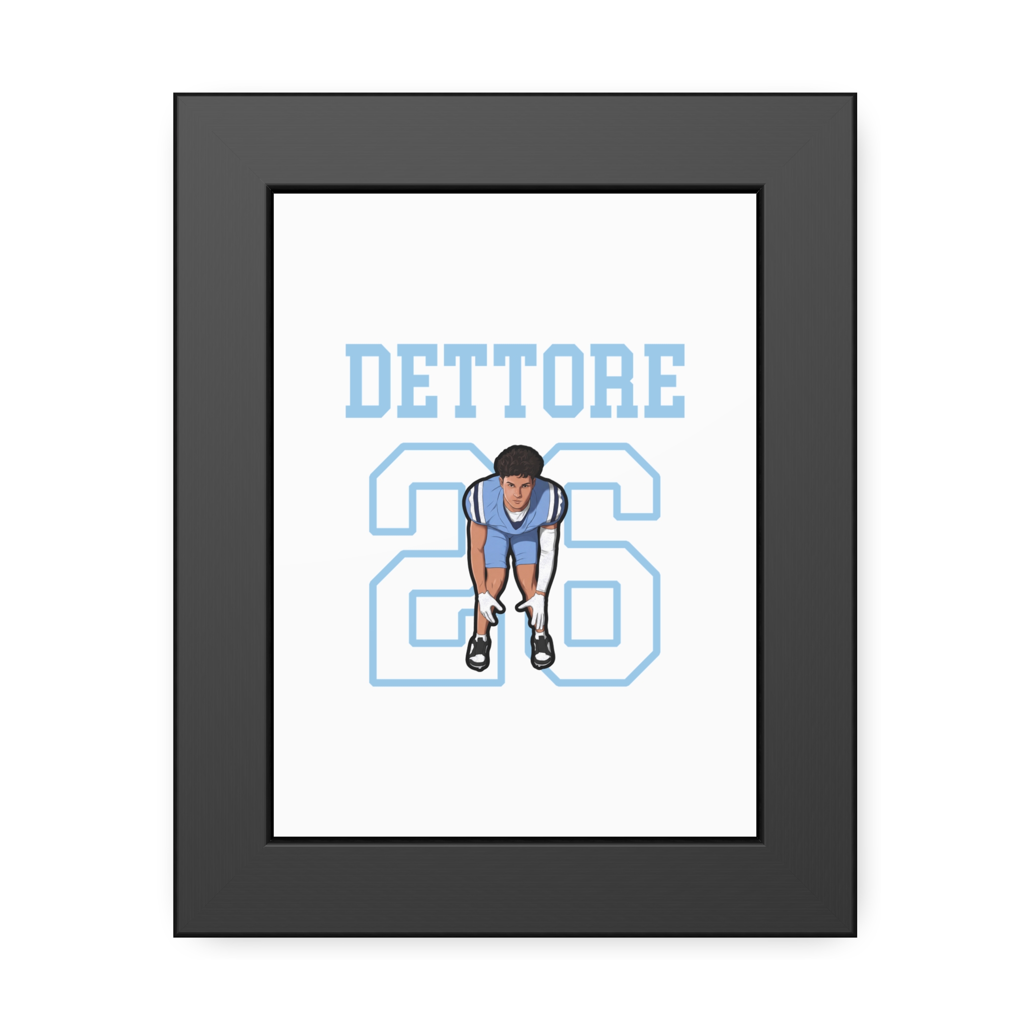 Framed Poster — character_shirsey in Black