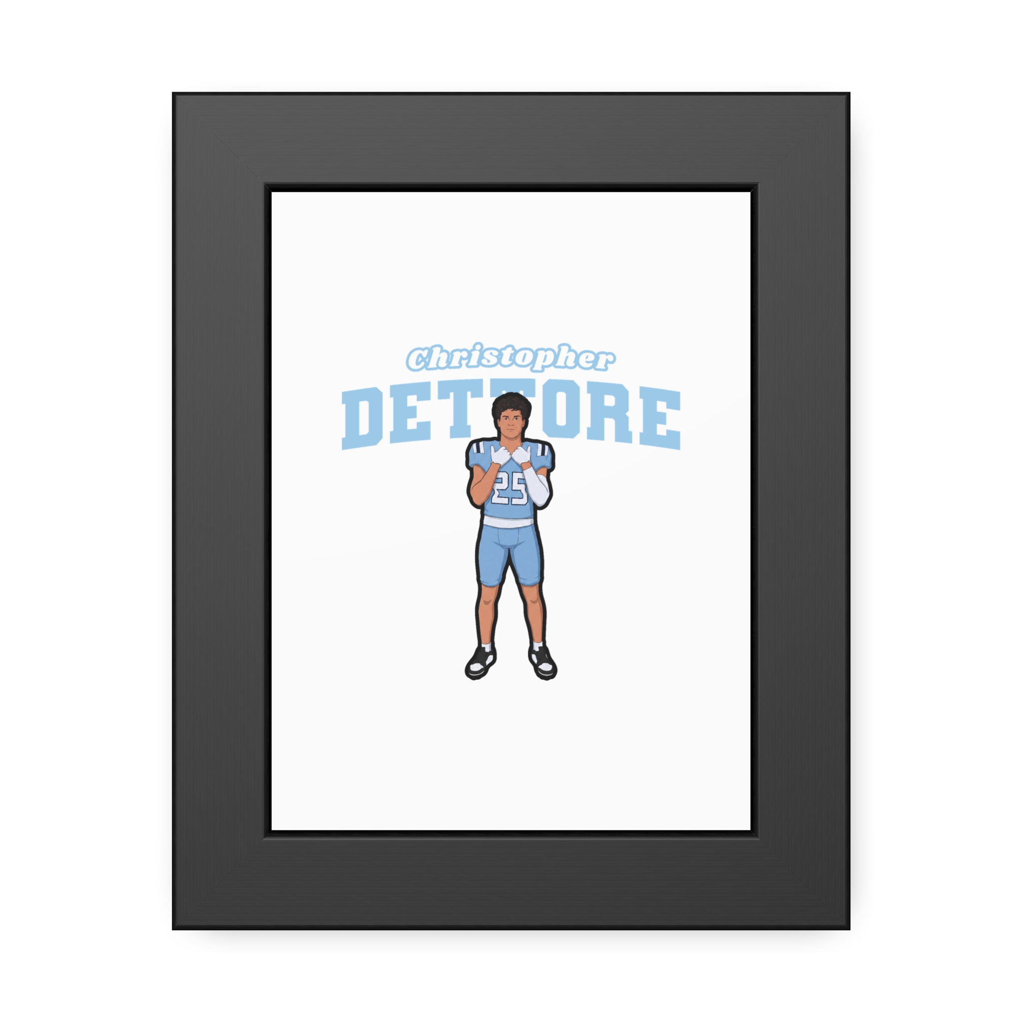 Framed Poster — character_name_arch in Black